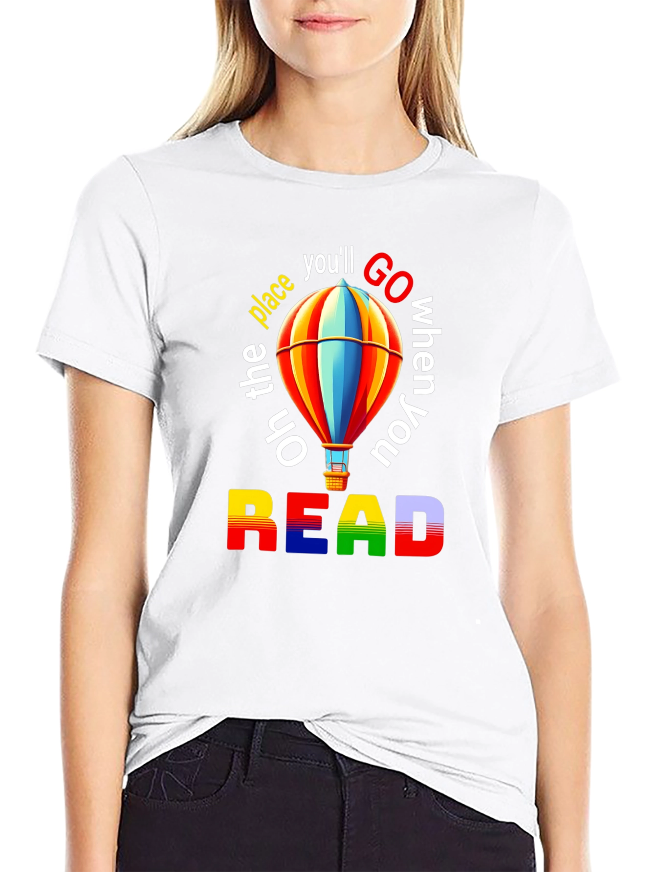 Read Hot Air Balloon Graphic T-Shirt