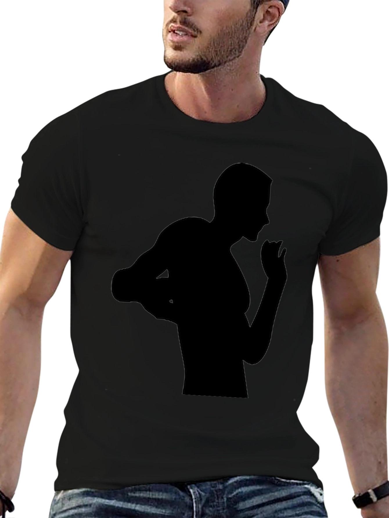 Black Silhouette Graphic Tee