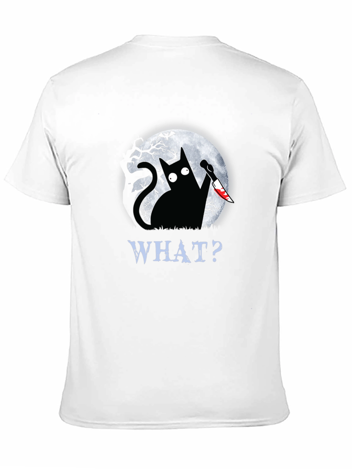 Creepy Cat Halloween Graphic T-Shirt