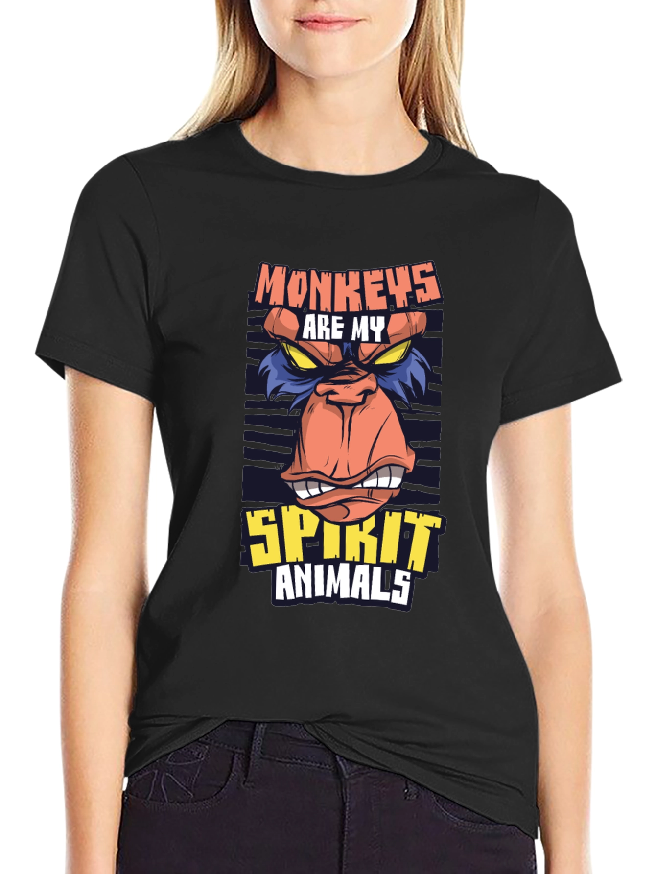 Monkeys Are My Spirit Animal Graphic T-Shirt