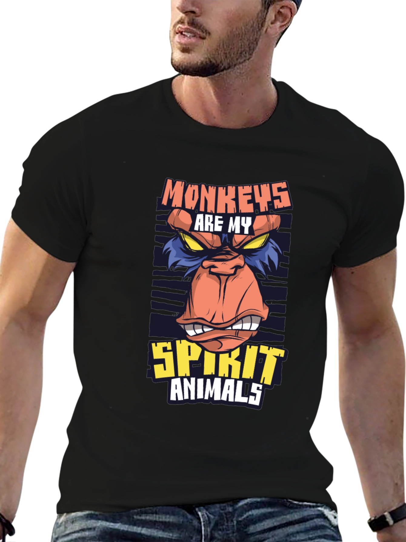 Monkeys Are My Spirit Animal Graphic T-Shirt