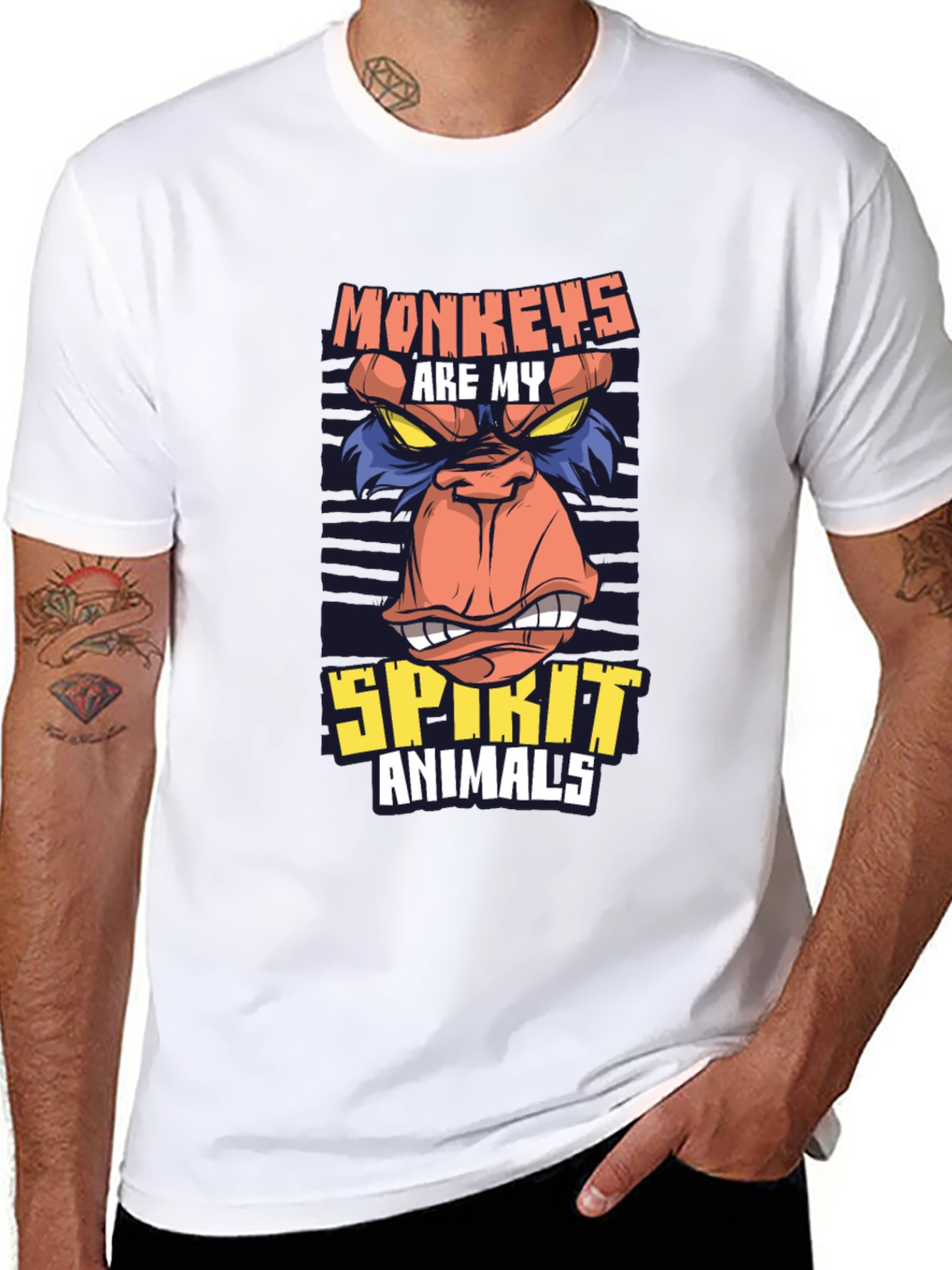 Monkeys Are My Spirit Animal Graphic T-Shirt