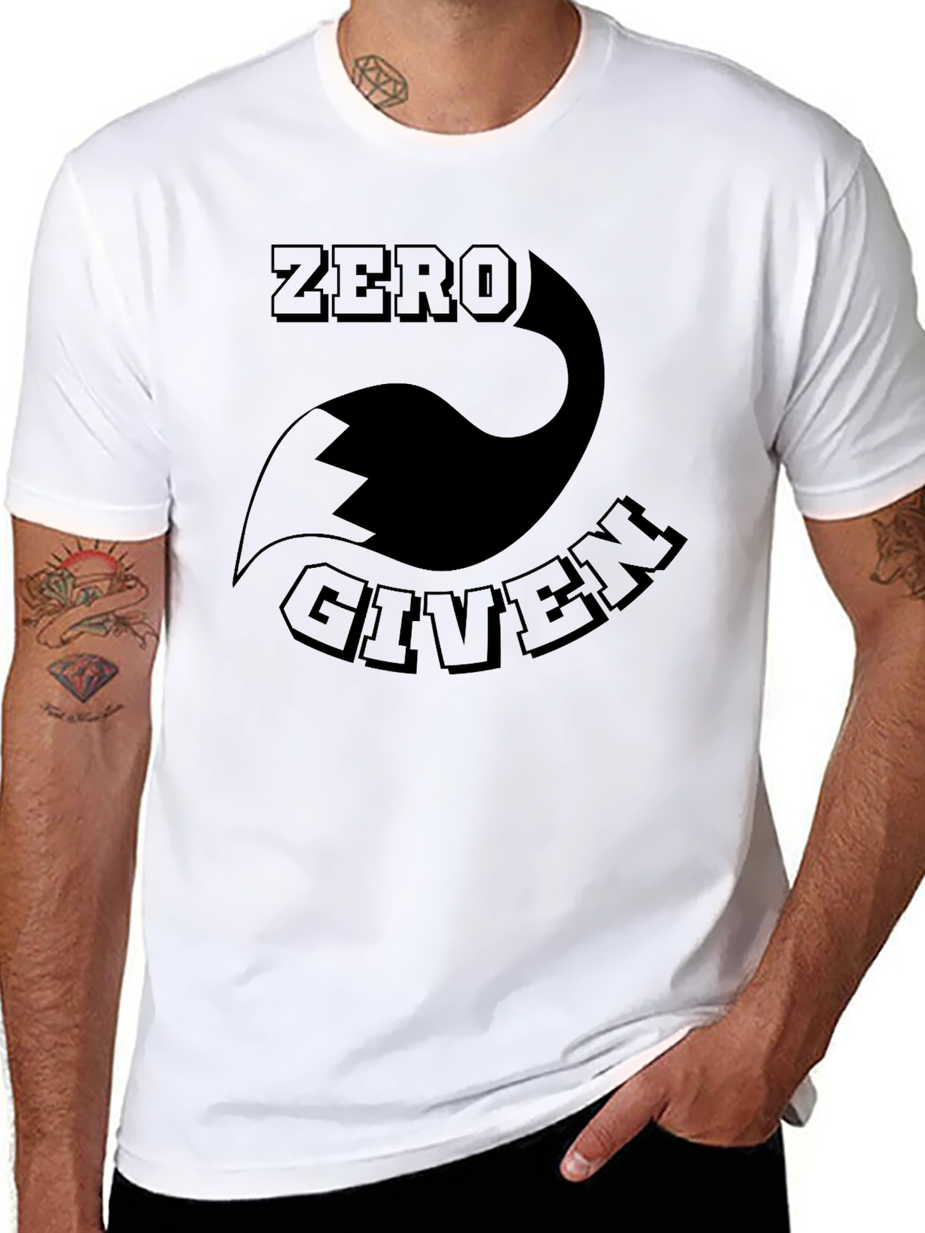 Zero Fox Given Graphic Tee - Black Cotton T-Shirt