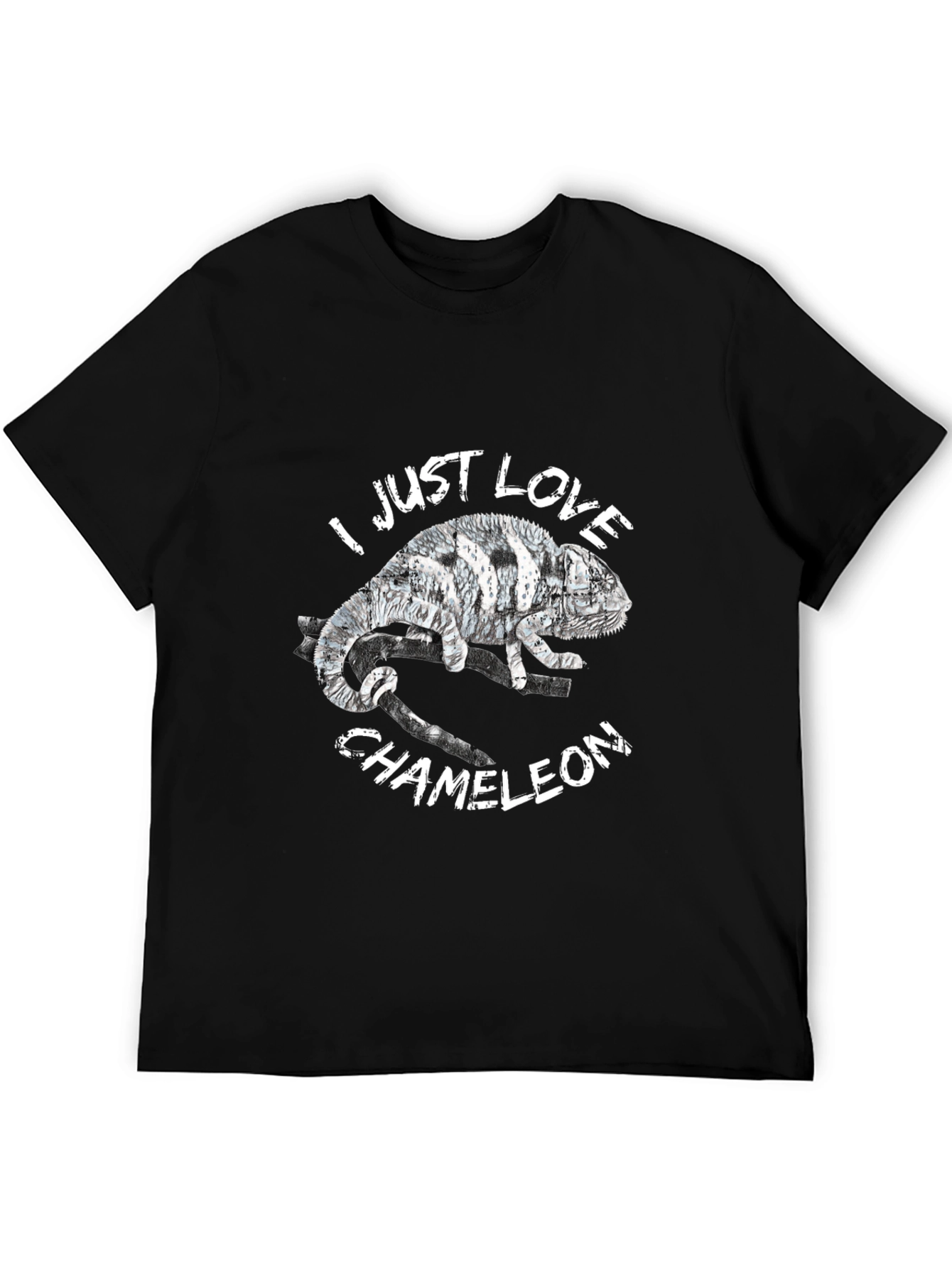 I Love Chameleons Graphic Tee - Black