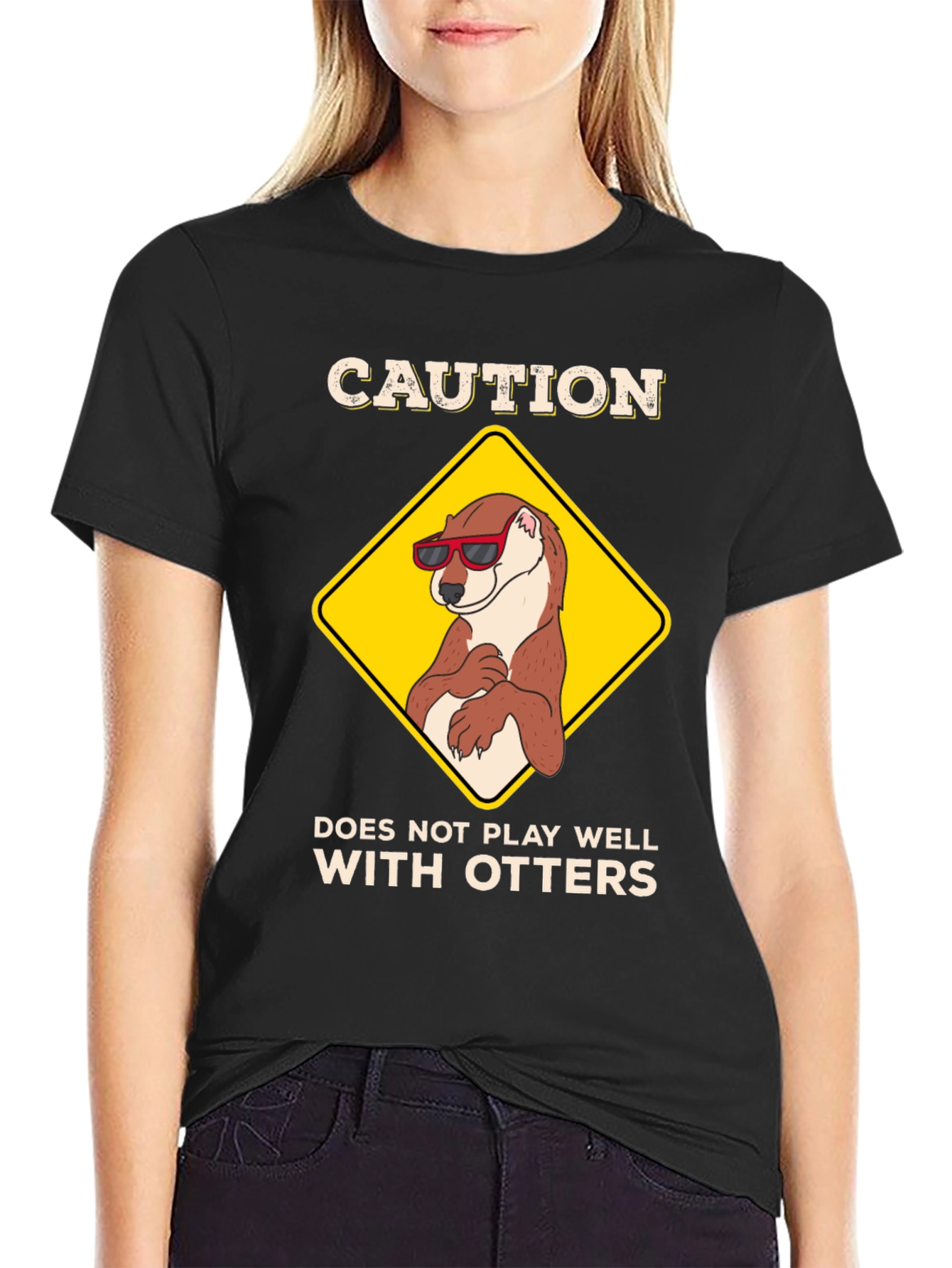 Caution: Does Not Play Well with Otters T-Shirt