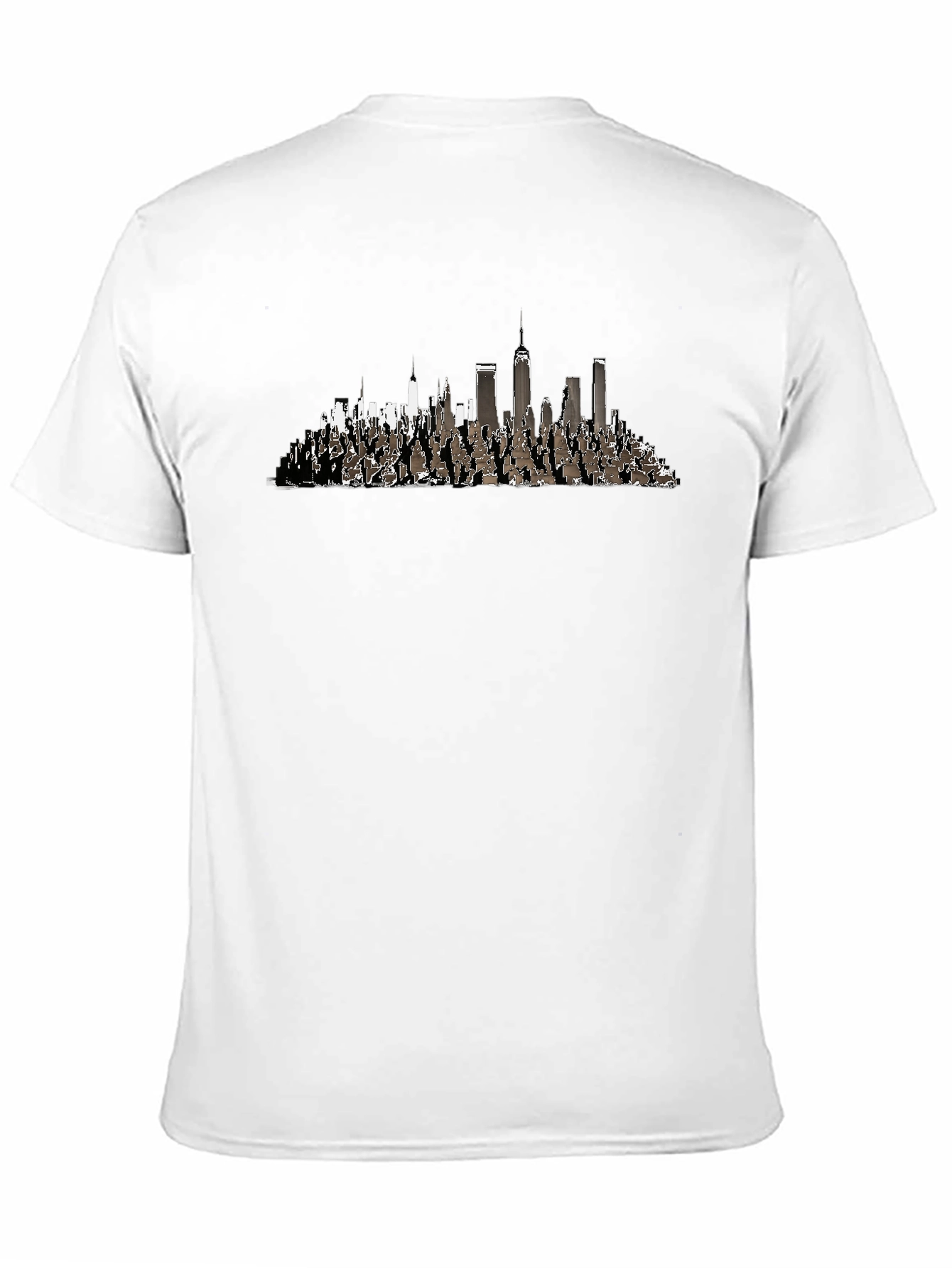 Cityscape Graphic Tee - Black Cotton Blend