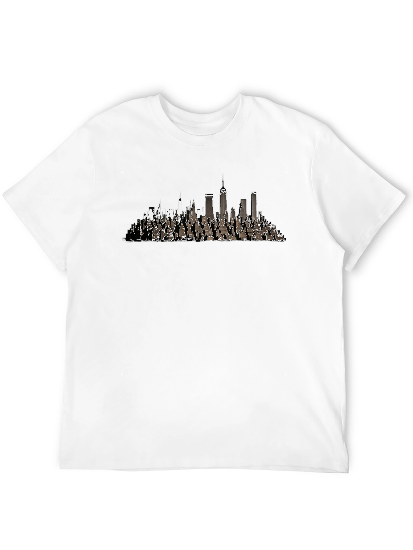 Cityscape Graphic Tee - Black Cotton Blend