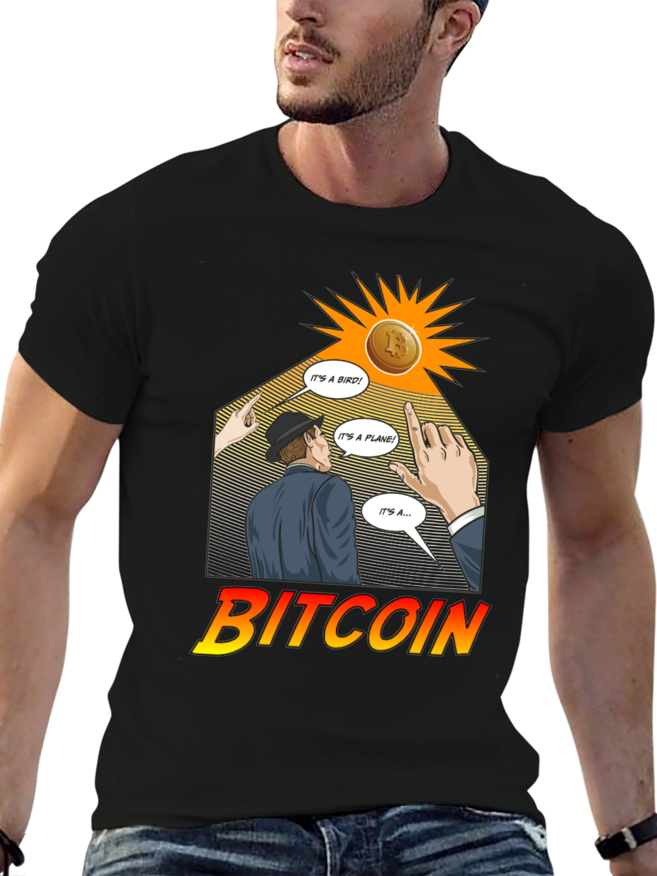 Bitcoin Superman T-Shirt Crypto Tee