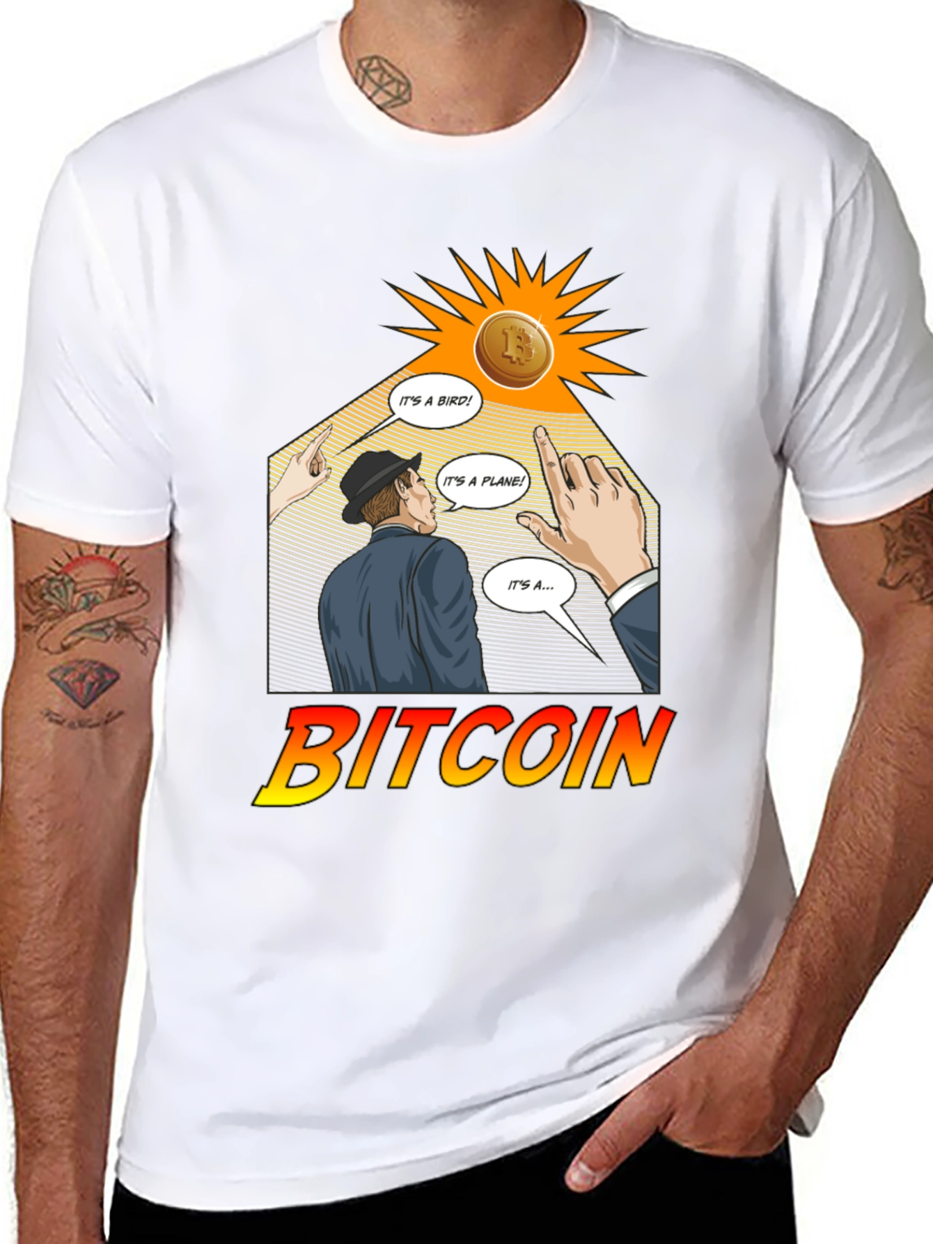 Bitcoin Superman T-Shirt Crypto Tee
