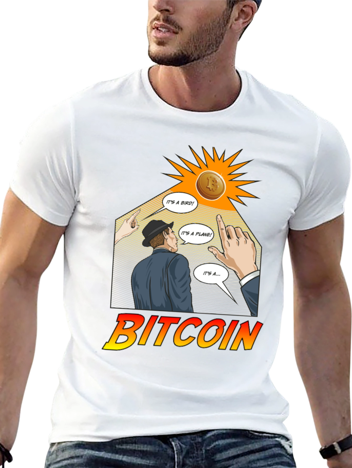 Bitcoin Superman T-Shirt Crypto Tee