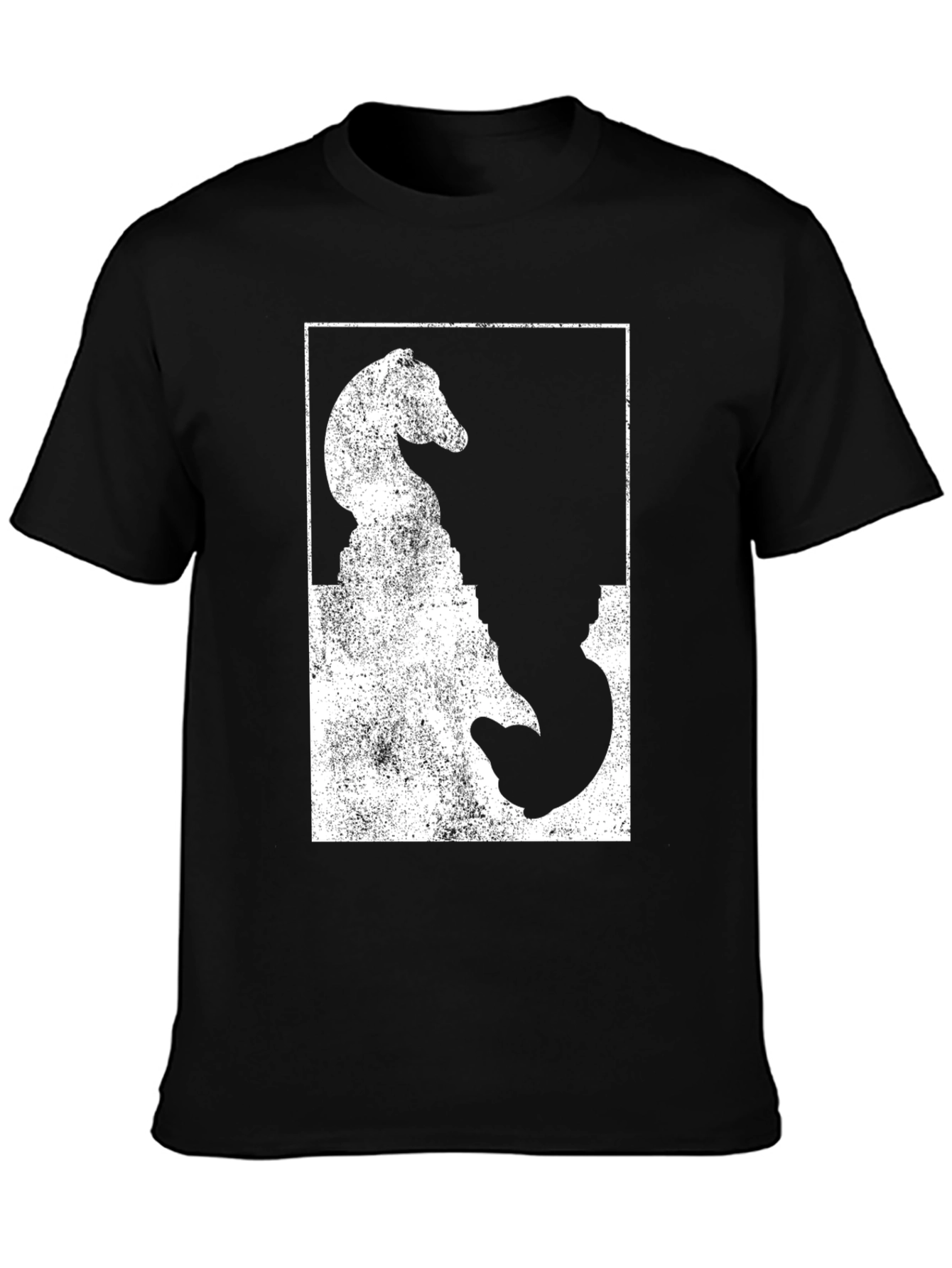 Chess Knight Graphic Tee - Stylish Black T-Shirt