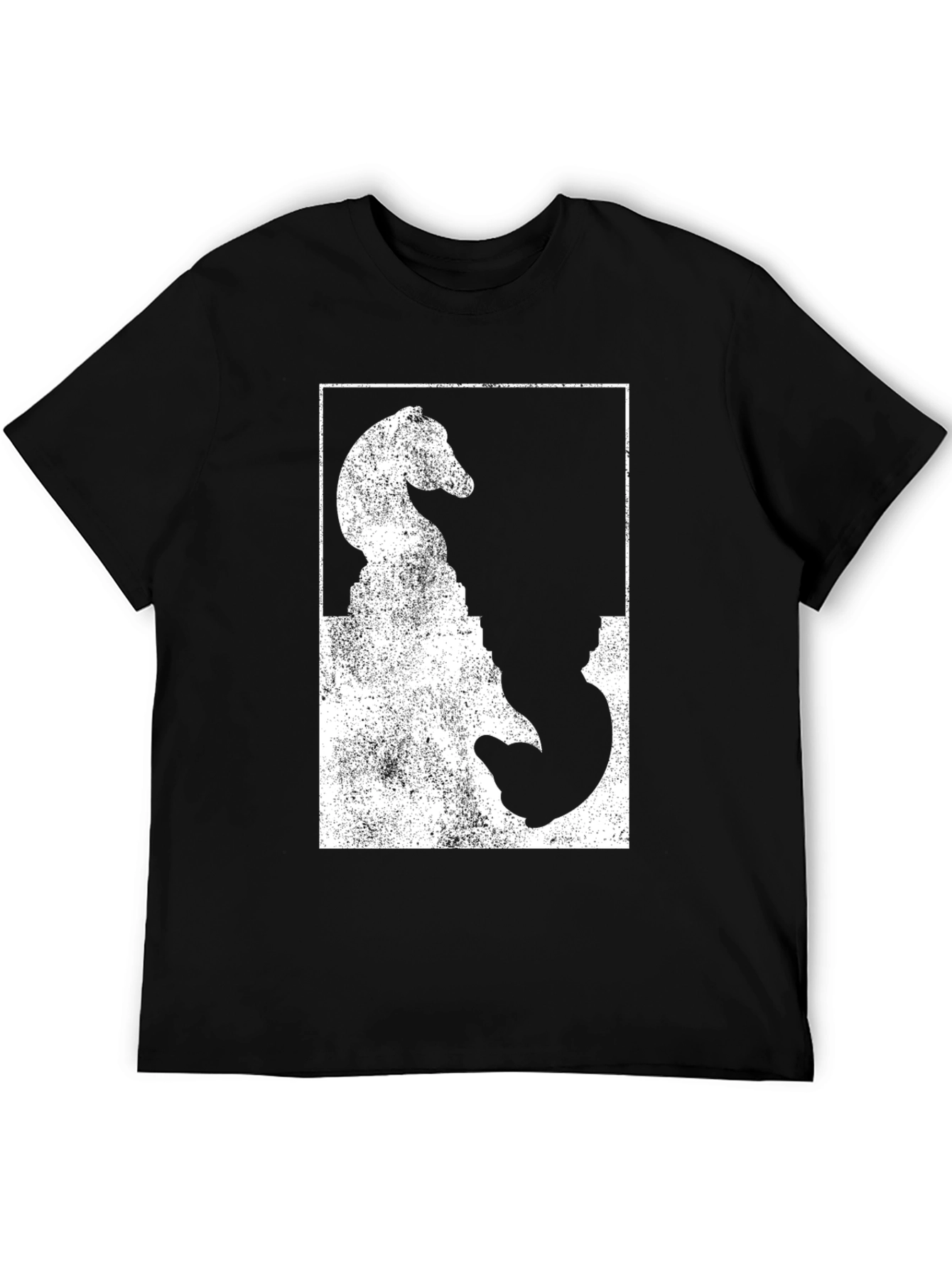 Chess Knight Graphic Tee - Stylish Black T-Shirt
