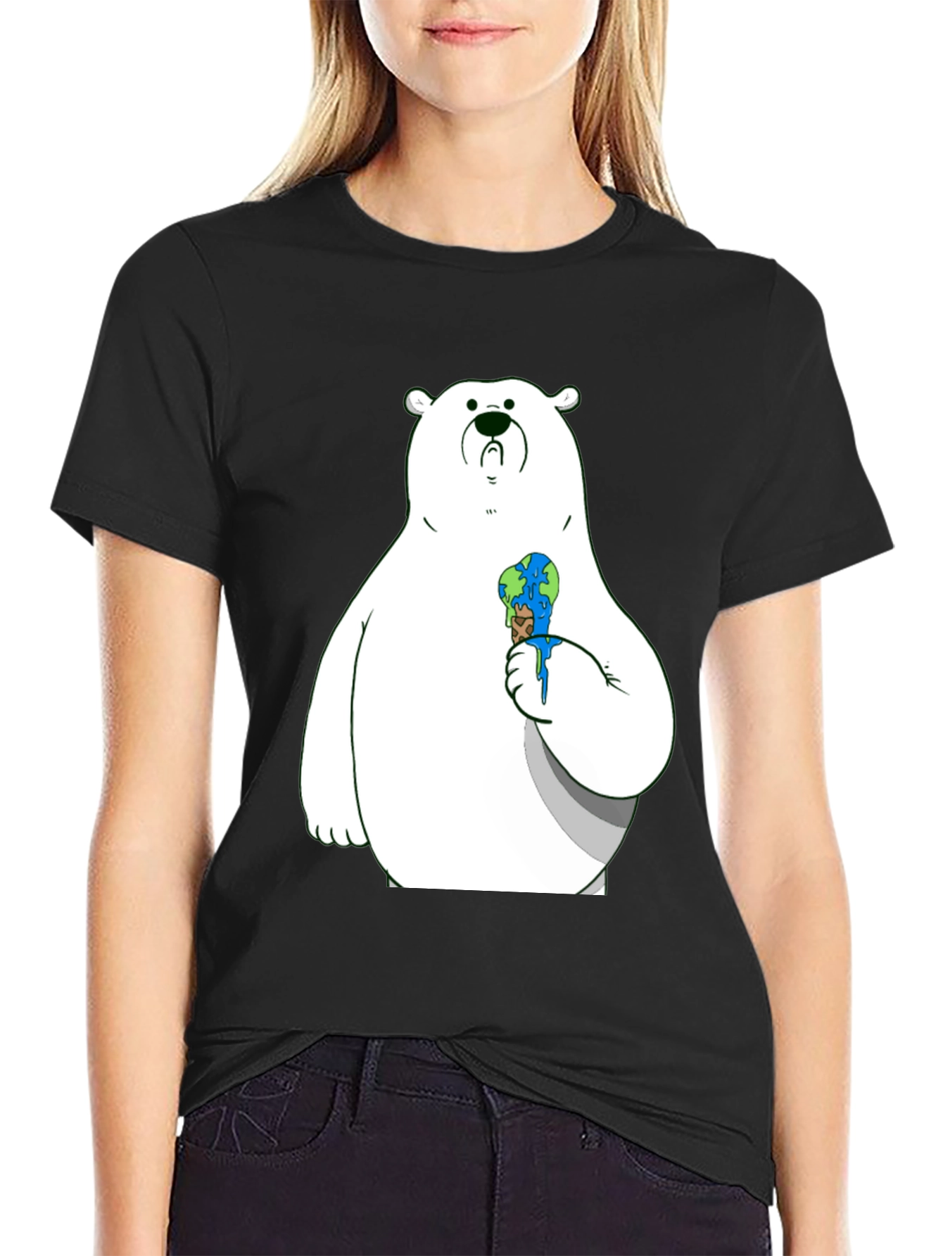 Polar Bear Earth Ice Cream Graphic Tee