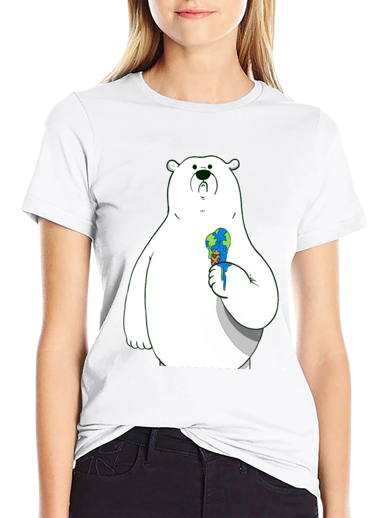 Polar Bear Earth Ice Cream Graphic Tee