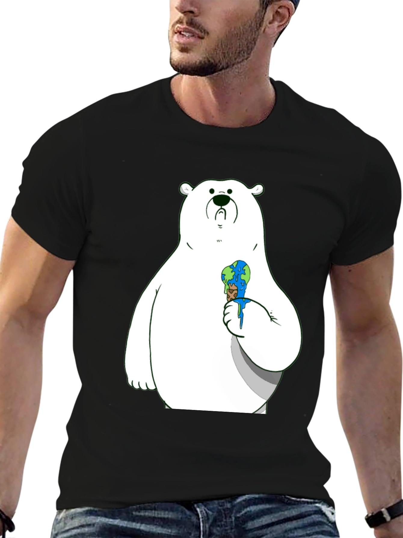 Polar Bear Earth Ice Cream Graphic Tee