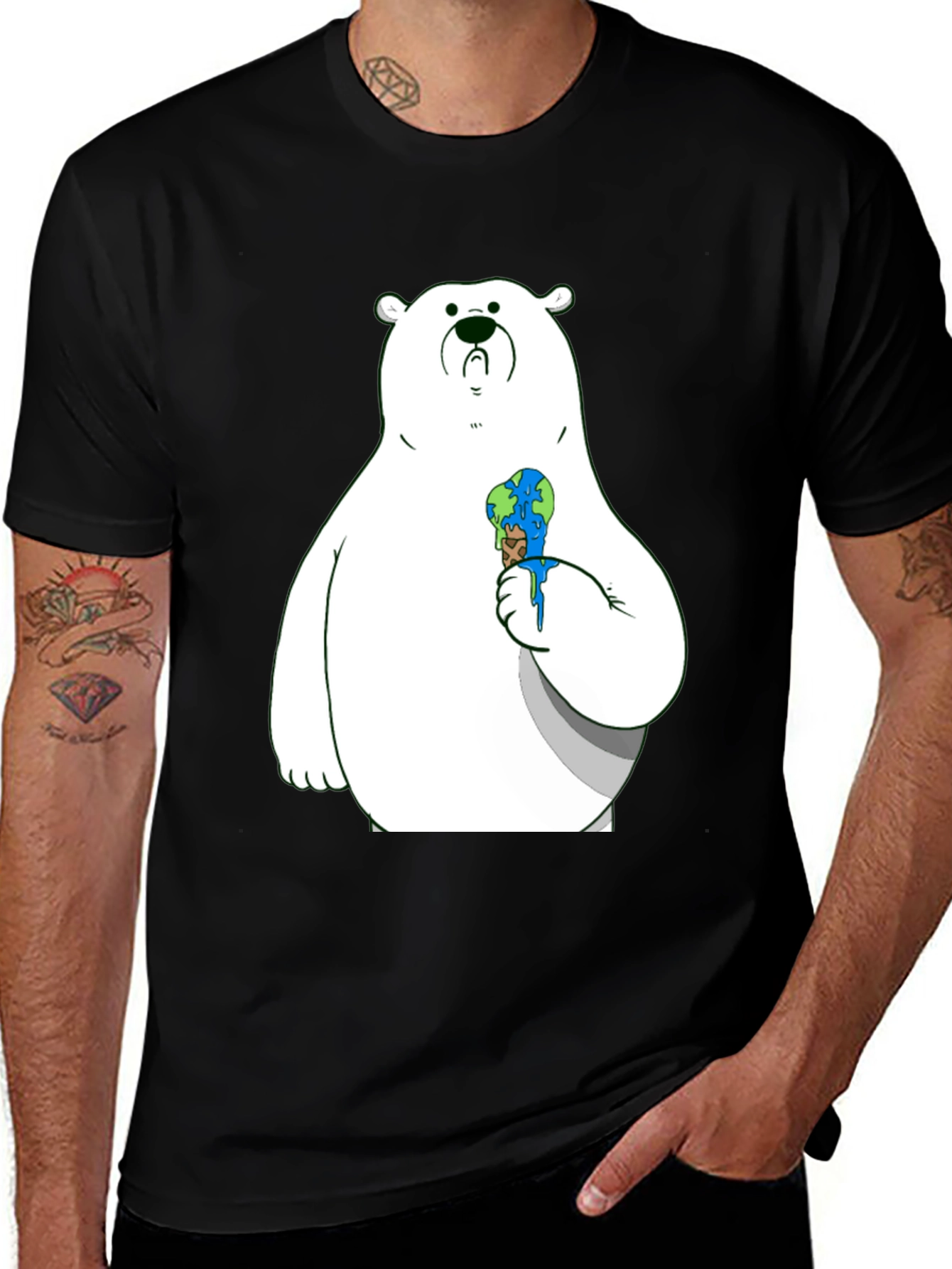 Polar Bear Earth Ice Cream Graphic Tee