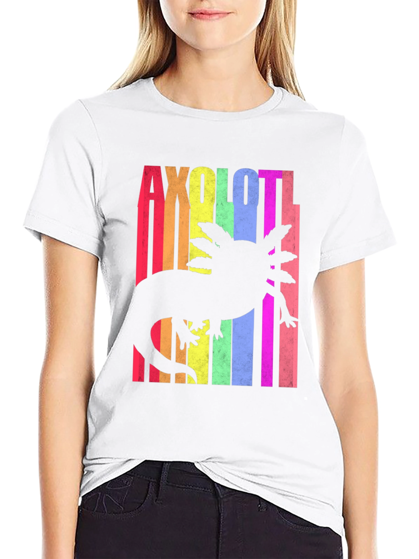 Axolotl Rainbow T-Shirt - Cute Salamander Tee