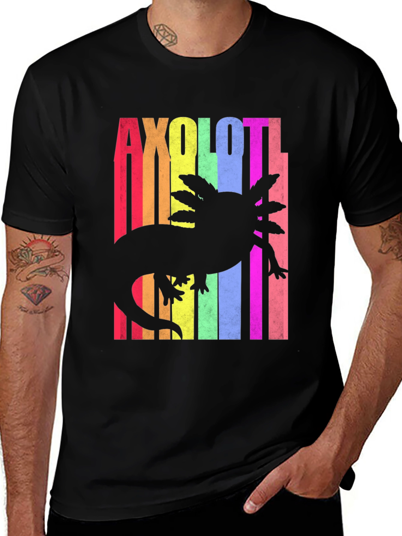 Axolotl Rainbow T-Shirt - Cute Salamander Tee