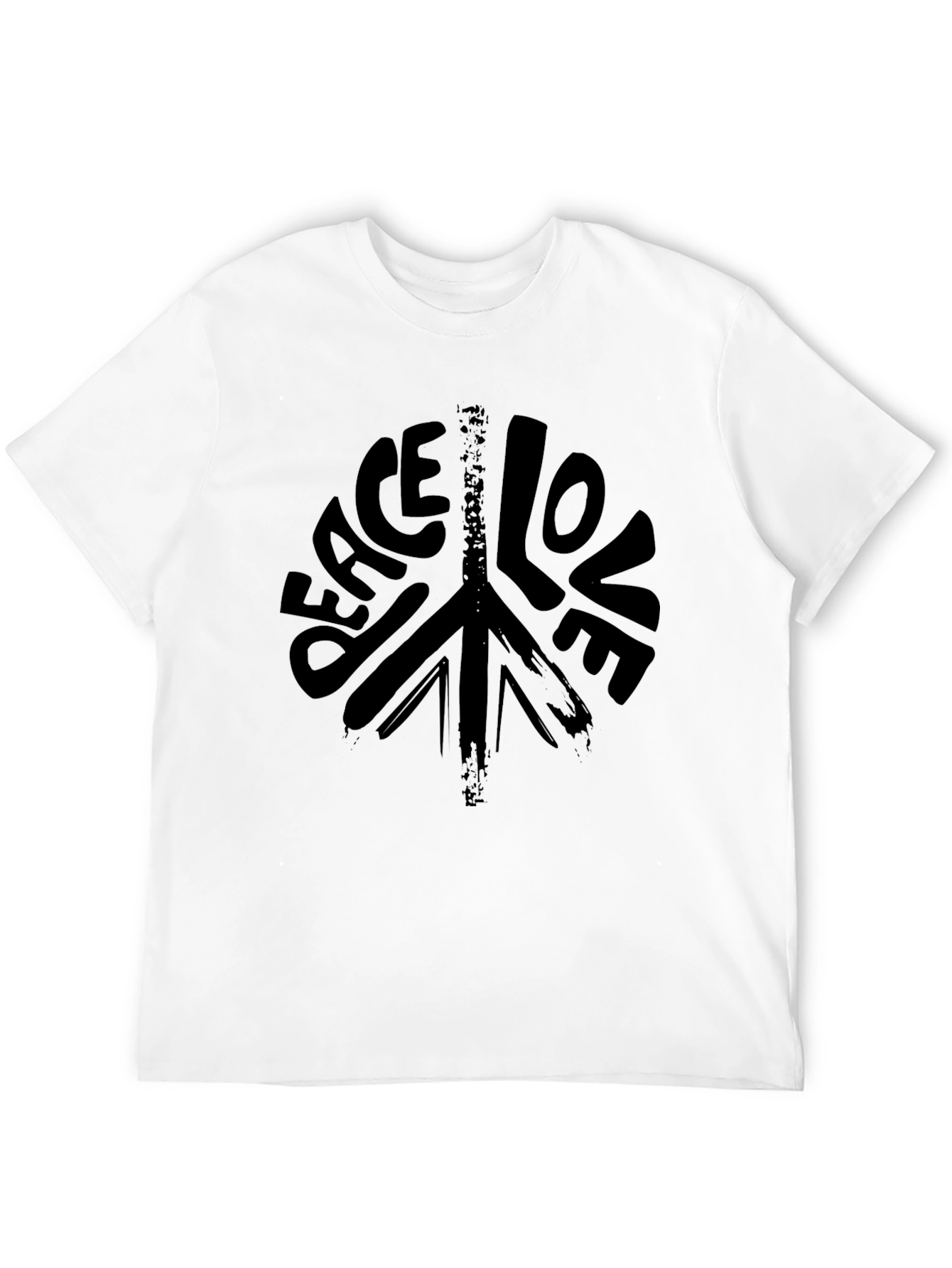 Peace & Love Black T-Shirt