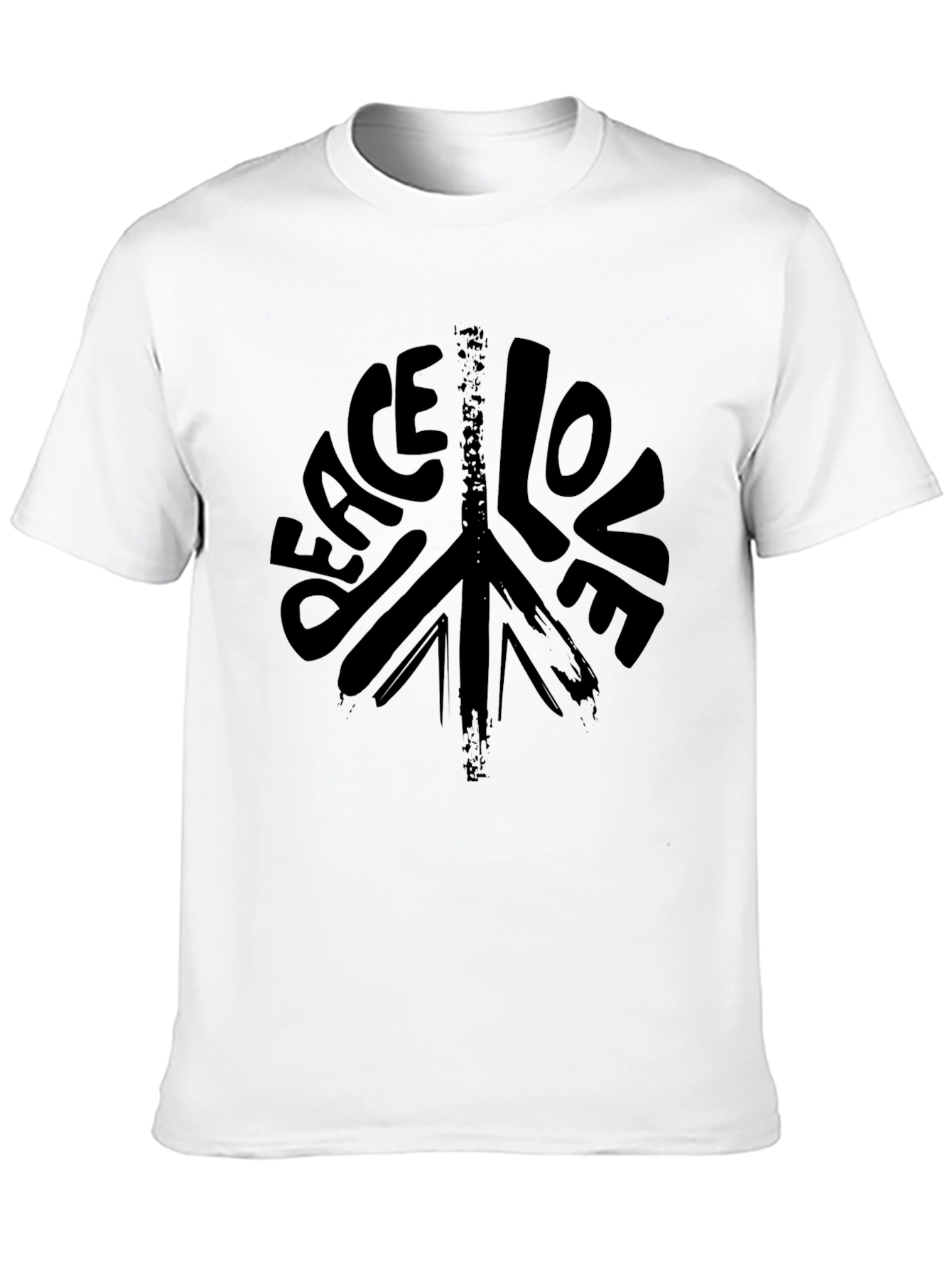 Peace & Love Black T-Shirt