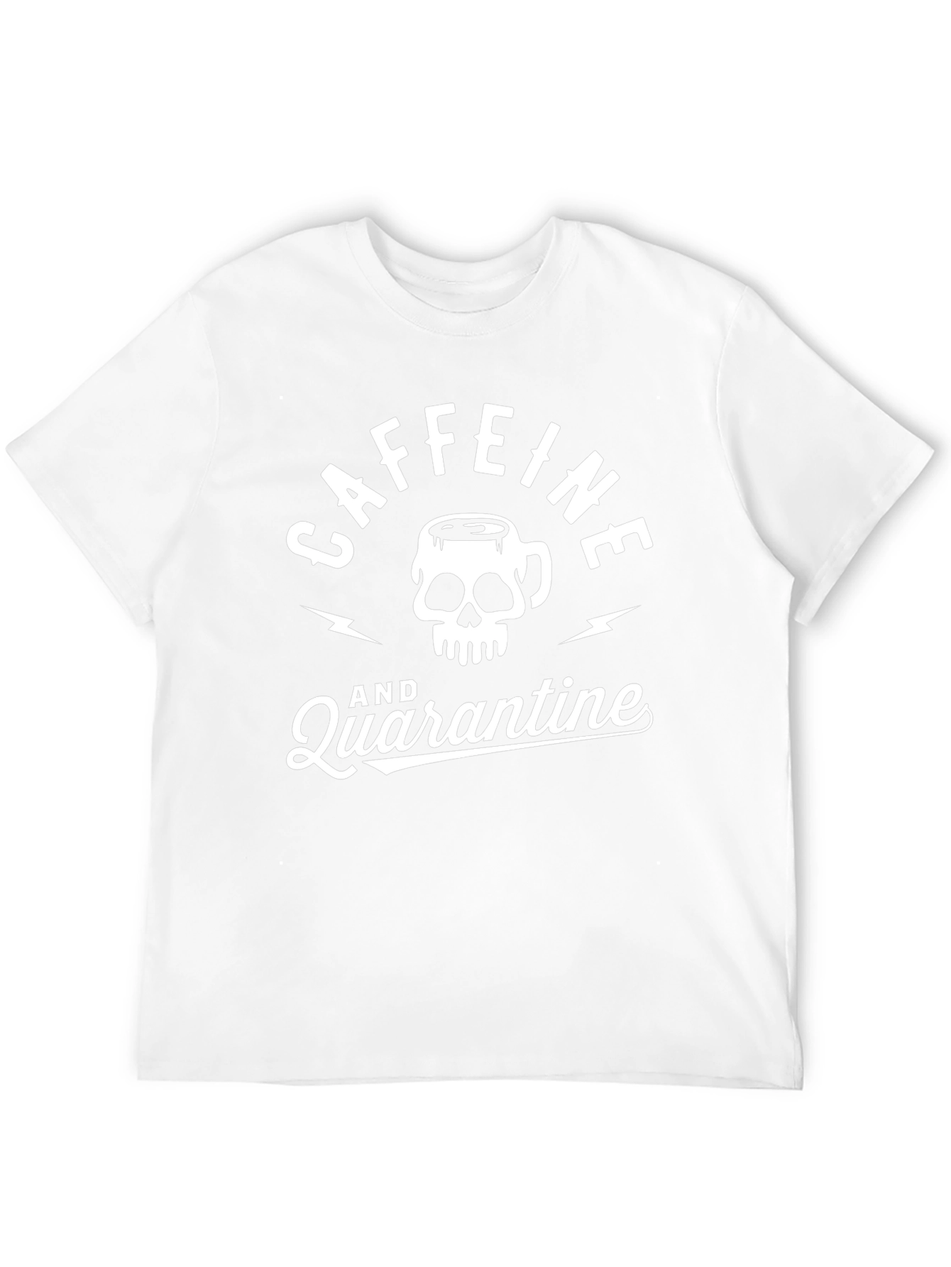 Caffeine & Quarantine Graphic Tee - Skull Design