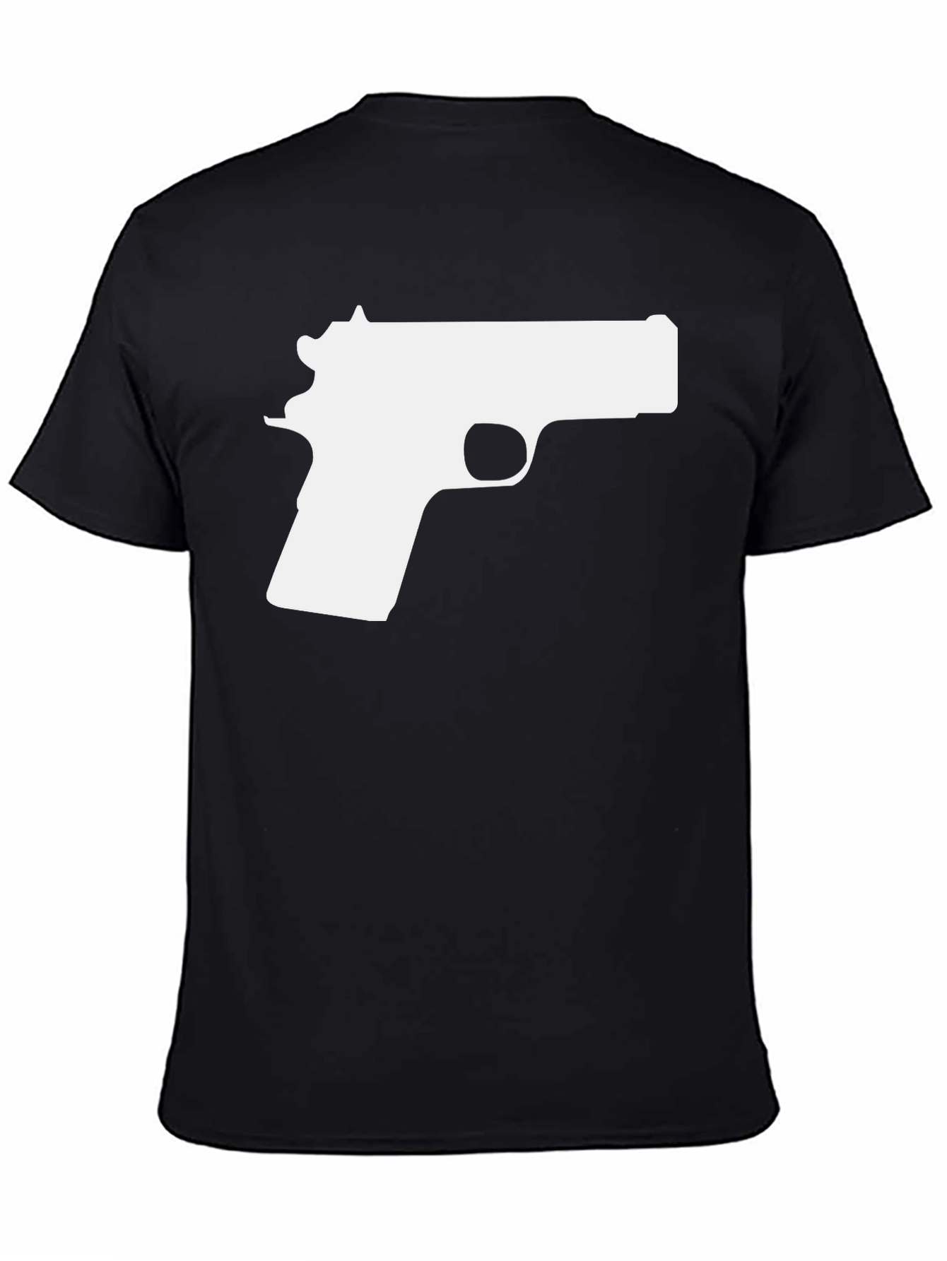 Gun Graphic Tee - Bold Black T-Shirt