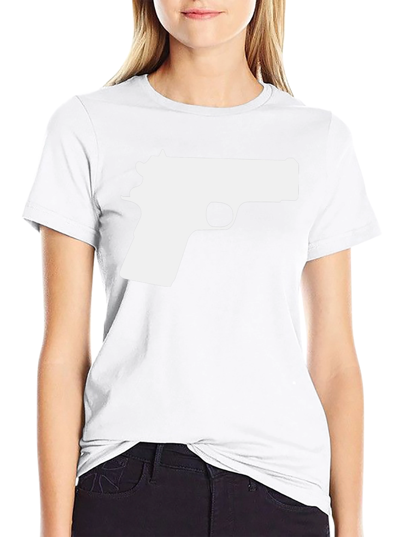 Gun Graphic Tee - Bold Black T-Shirt