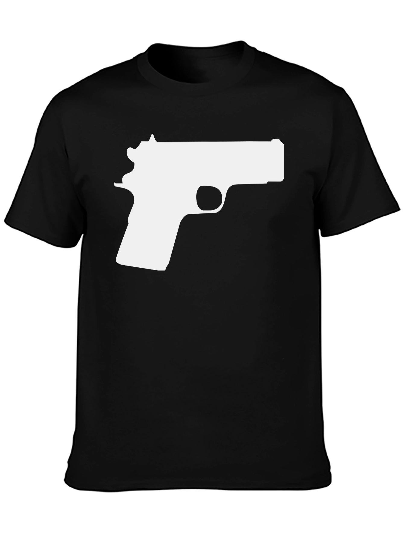 Gun Graphic Tee - Bold Black T-Shirt