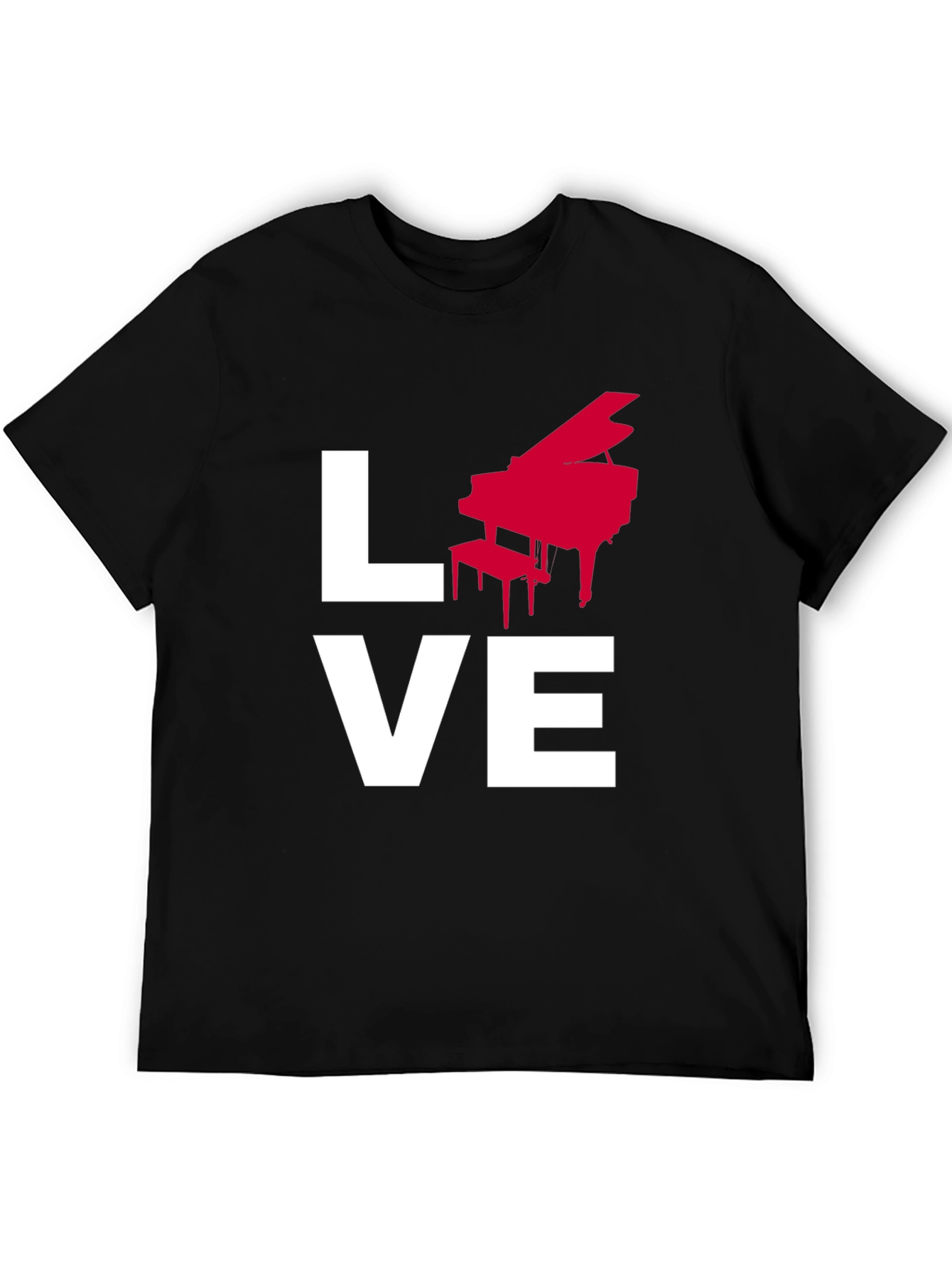 Love Piano Music Graphic T-Shirt