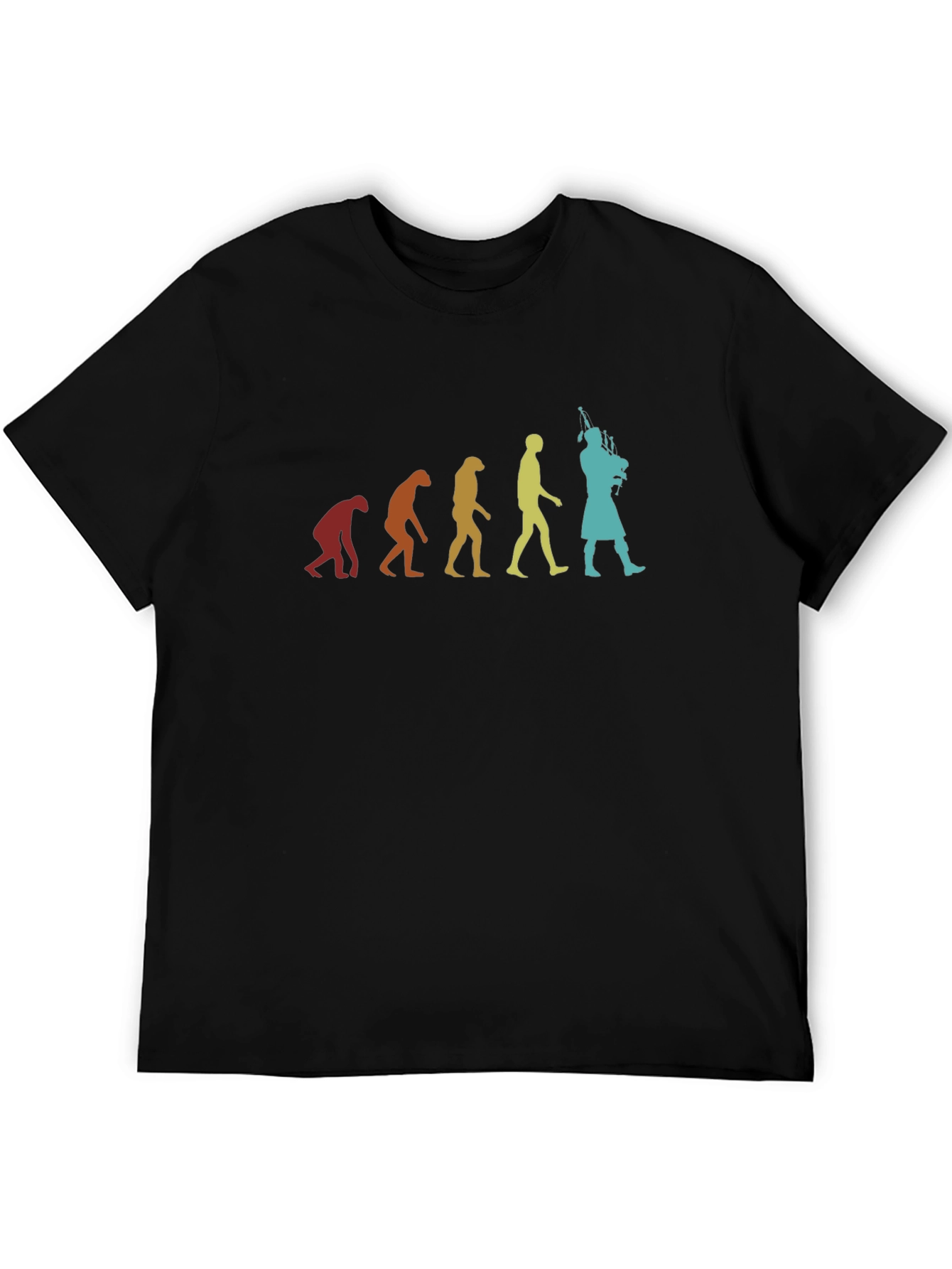 Evolution of Bagpipes Black T-Shirt