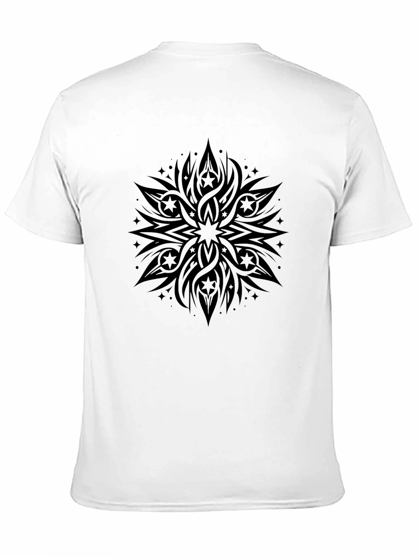 Stylish Black Graphic Tee - Abstract Design