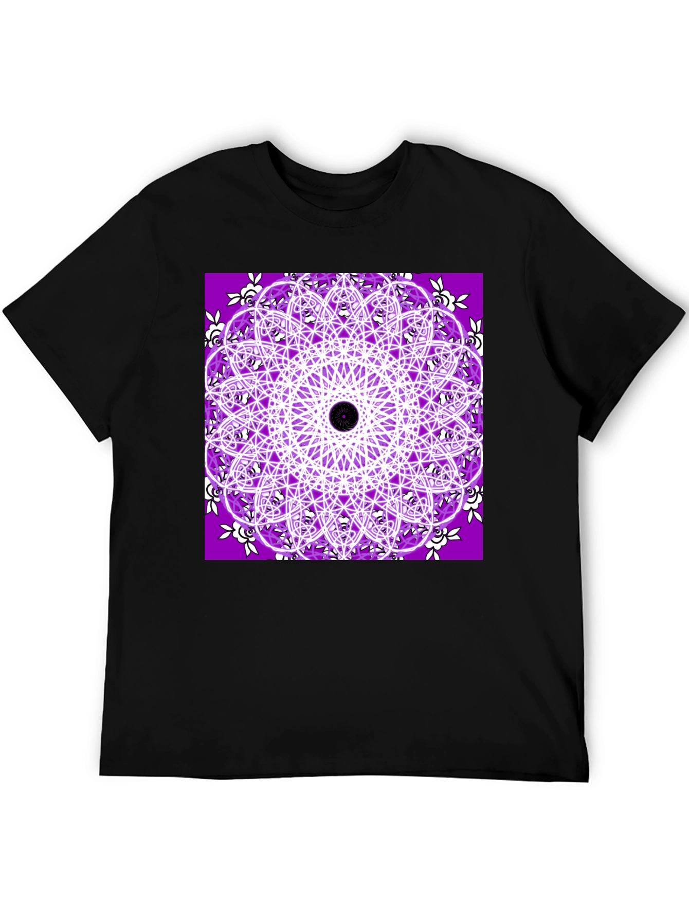 Purple Mandala T-Shirt - Geometric Print