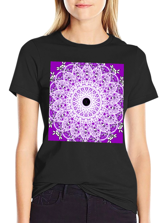 Purple Mandala T-Shirt - Geometric Print