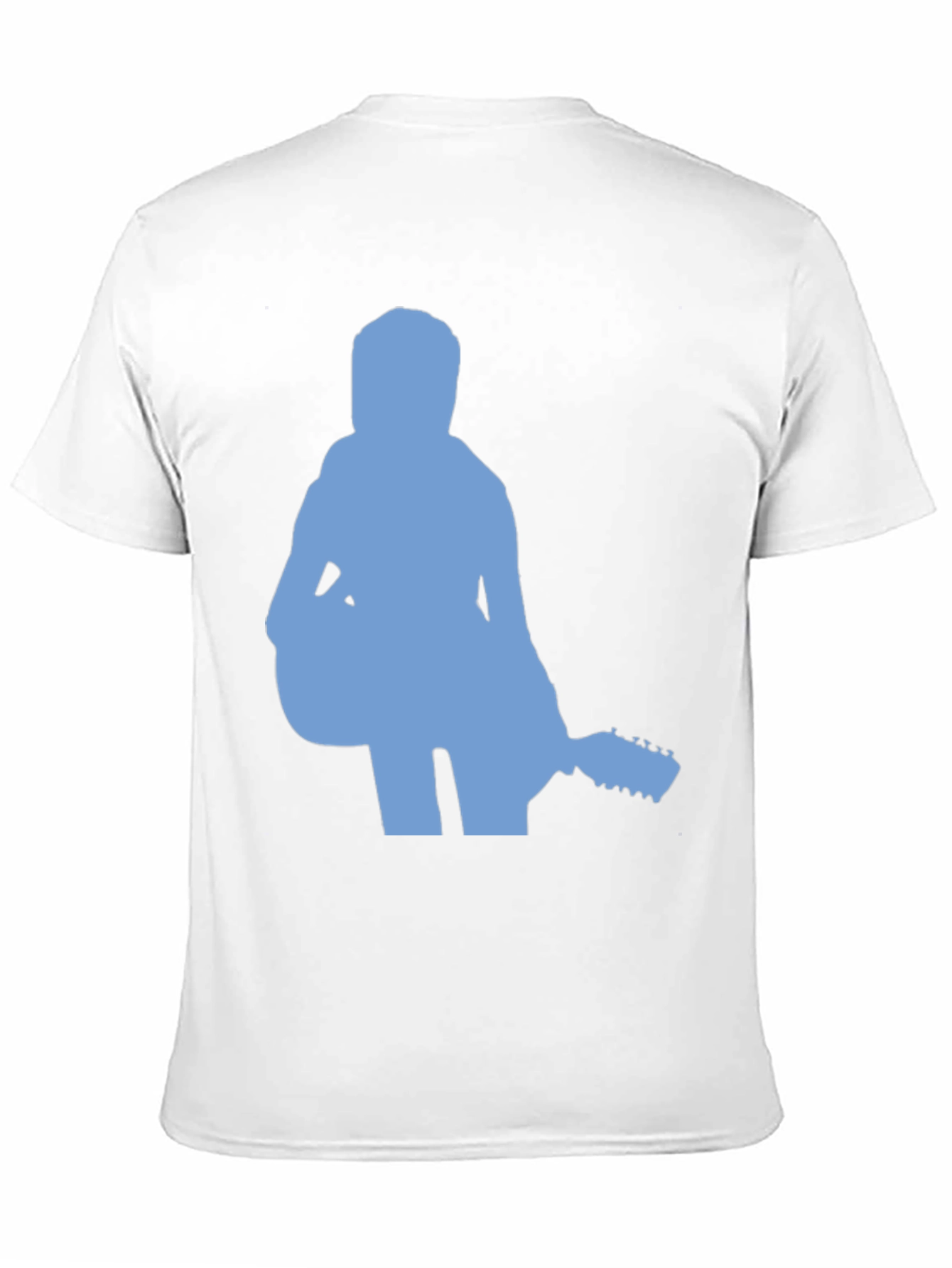 Guitar Player Silhouette Graphic Tee - Black