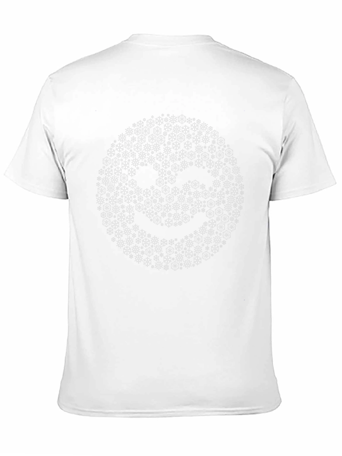 Geometric Smiley Face Black T-Shirt
