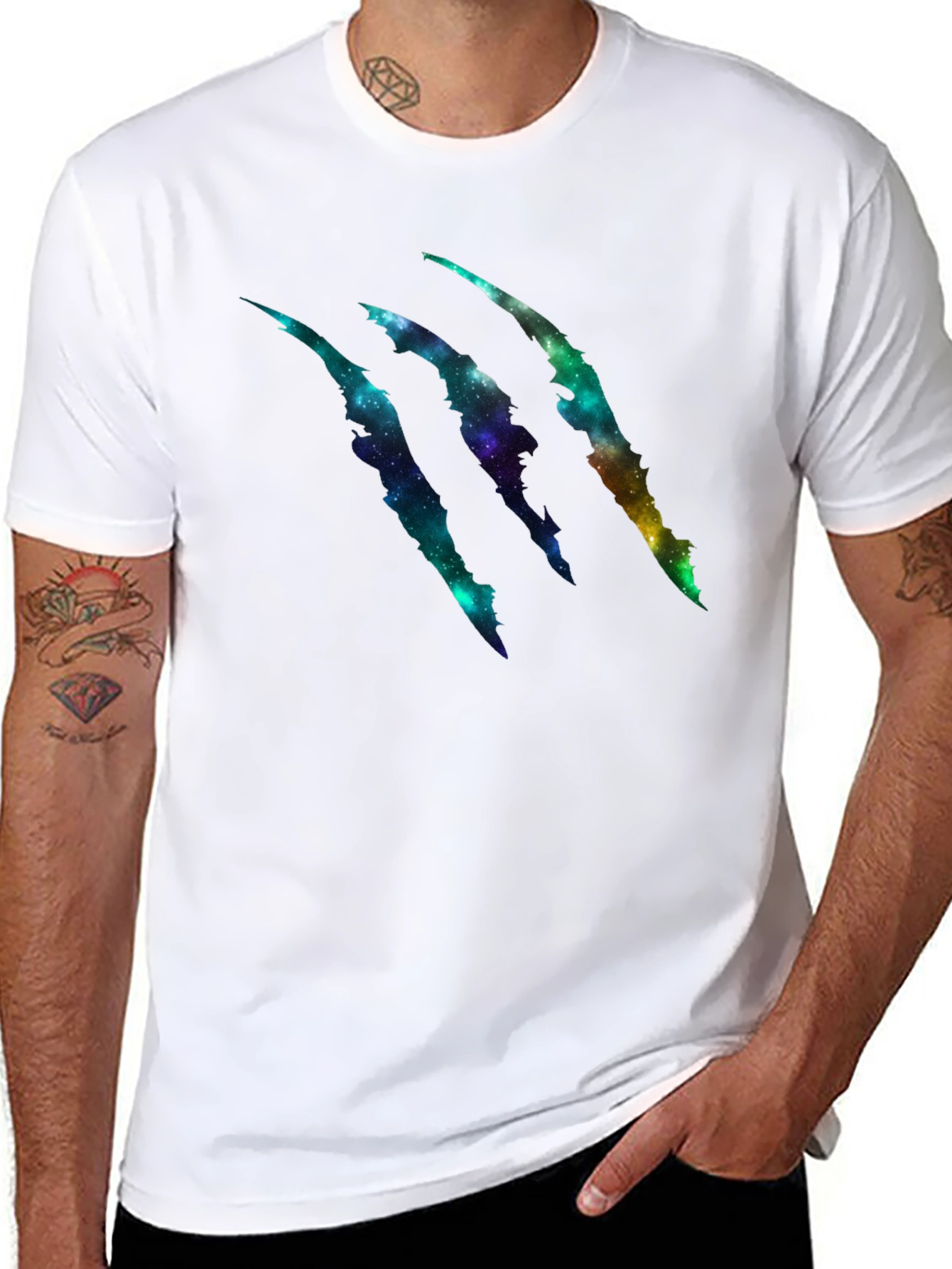 Galaxy Claw Graphic Black T-Shirt