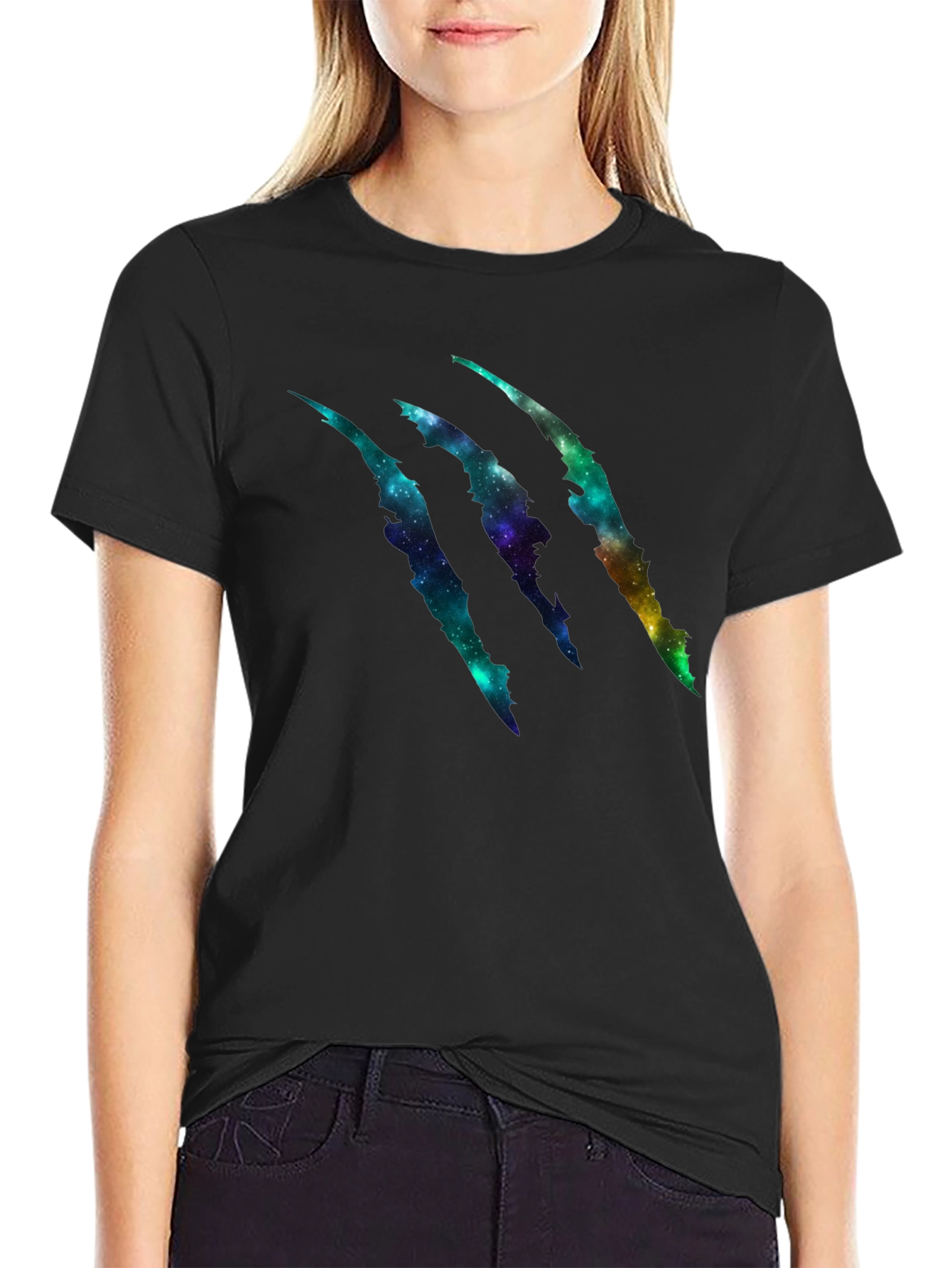 Galaxy Claw Graphic Black T-Shirt
