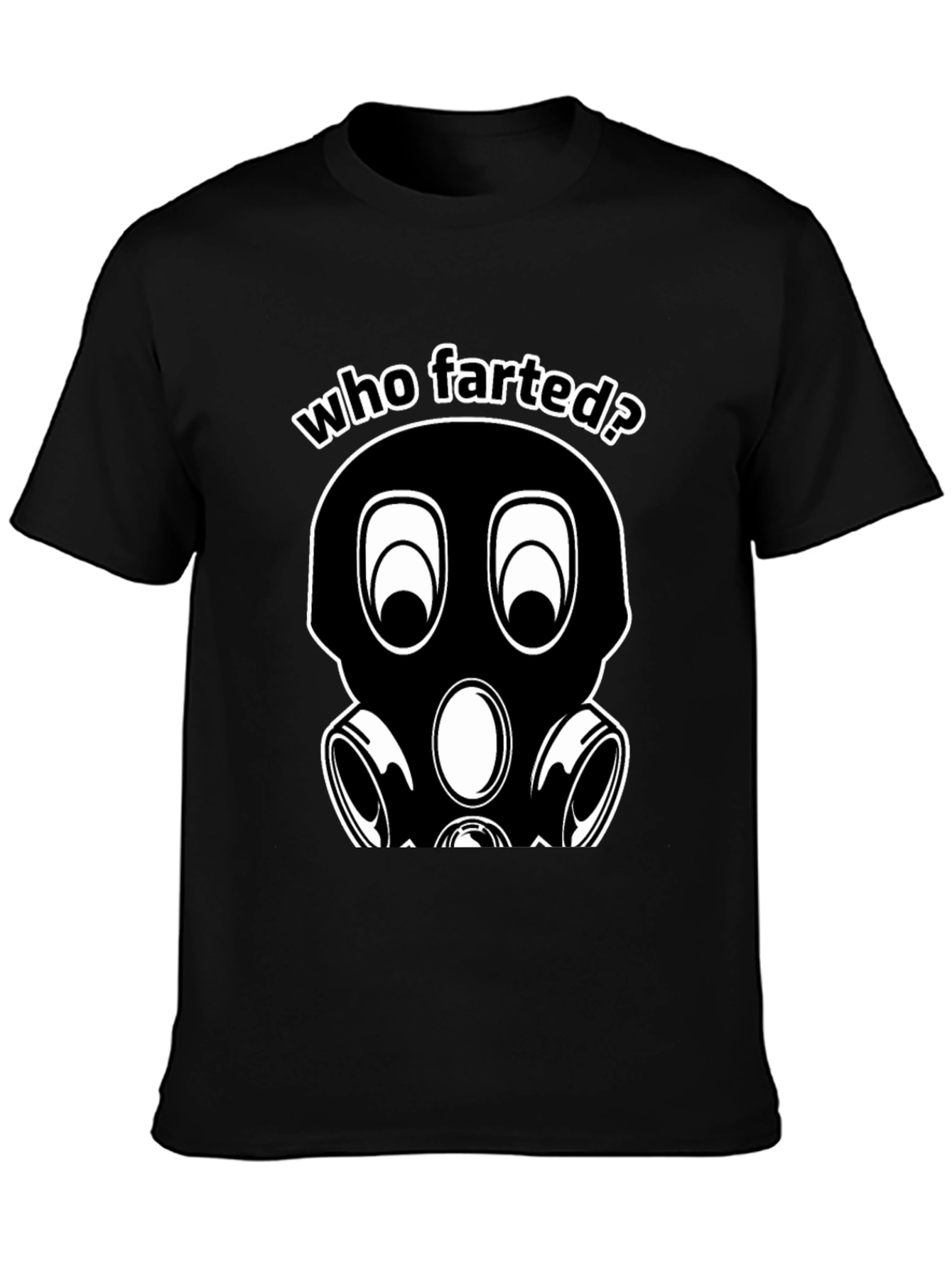 Who Farted Gas Mask Graphic T-Shirt