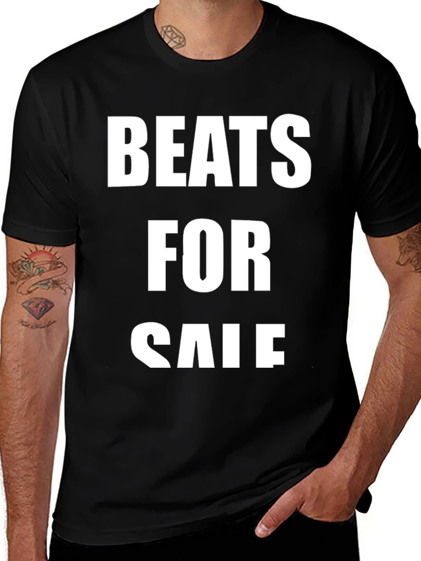 Beats for Sale Black Graphic T-Shirt