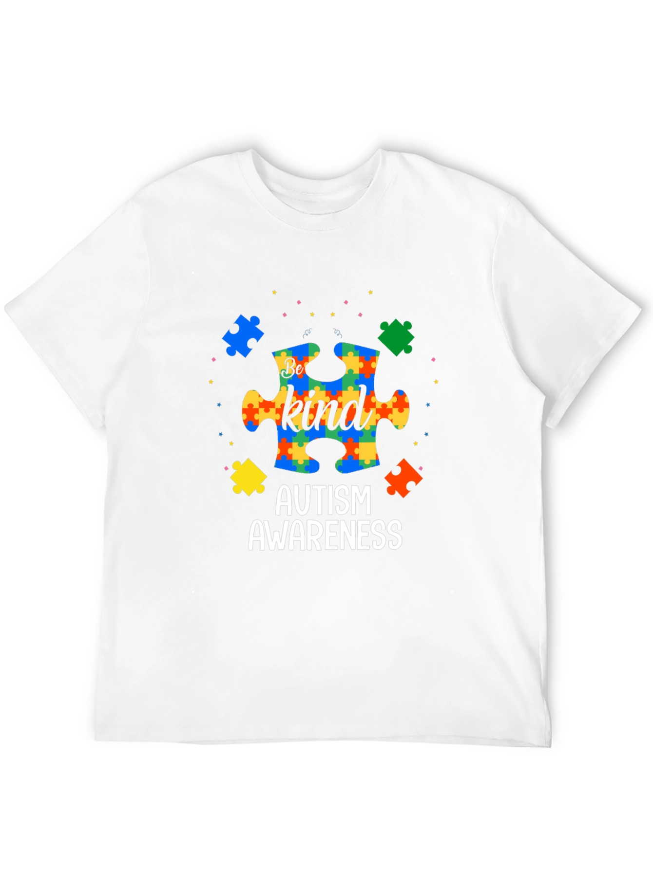 Autism Awareness Be Kind Puzzle T-Shirt