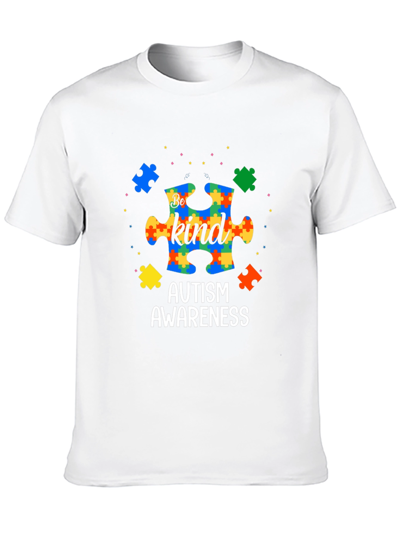 Autism Awareness Be Kind Puzzle T-Shirt