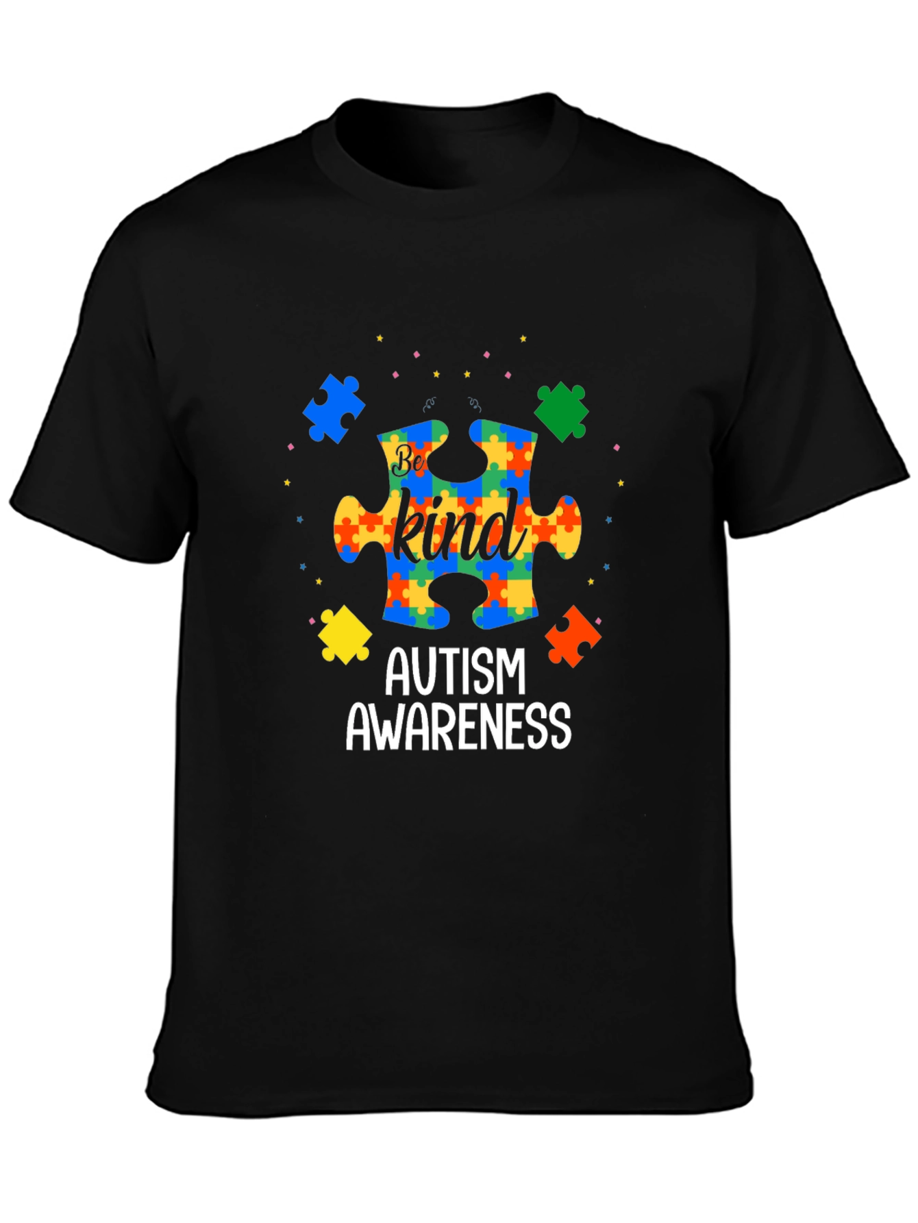 Autism Awareness Be Kind Puzzle T-Shirt