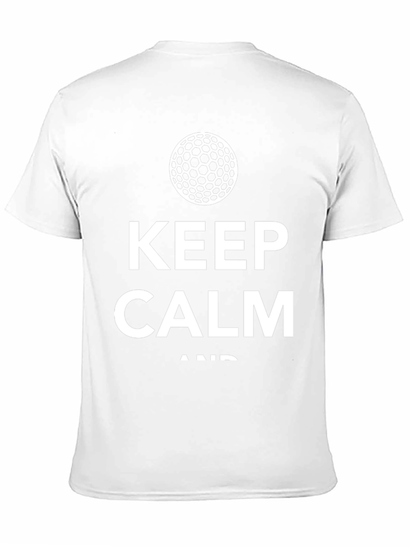 Keep Calm Golf Ball T-Shirt - Black Soft Cotton