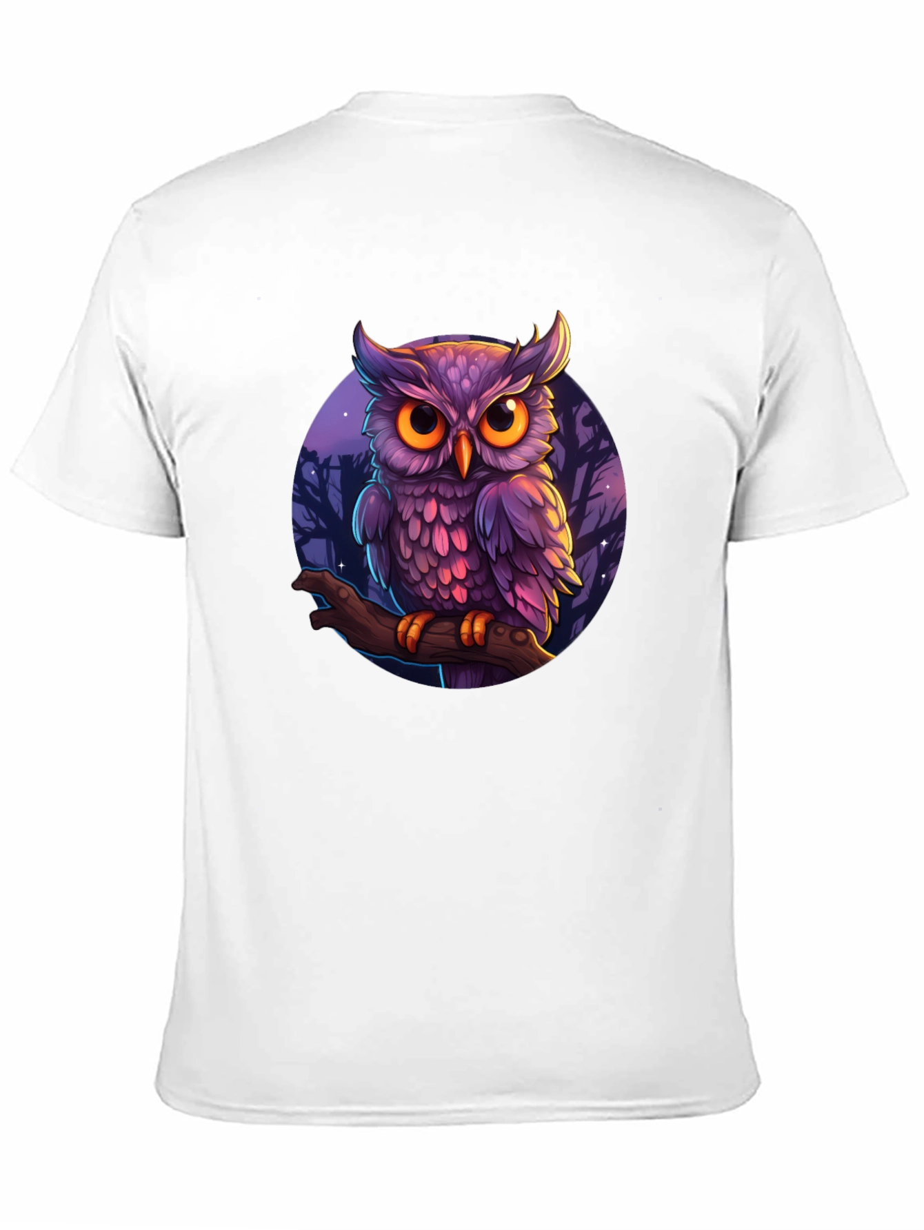 Mystic Owl Graphic Tee - Black Cotton T-Shirt
