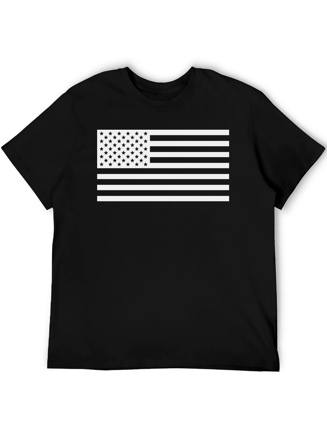 American Flag Graphic Tee - Black