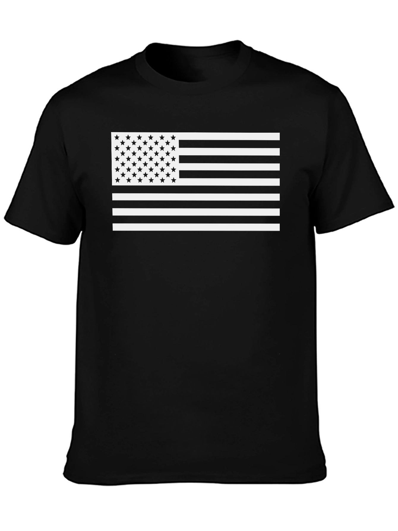 American Flag Graphic Tee - Black