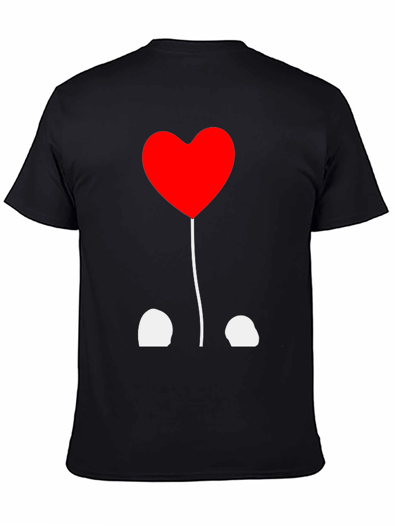 Heart Balloon Graphic Tee - Black