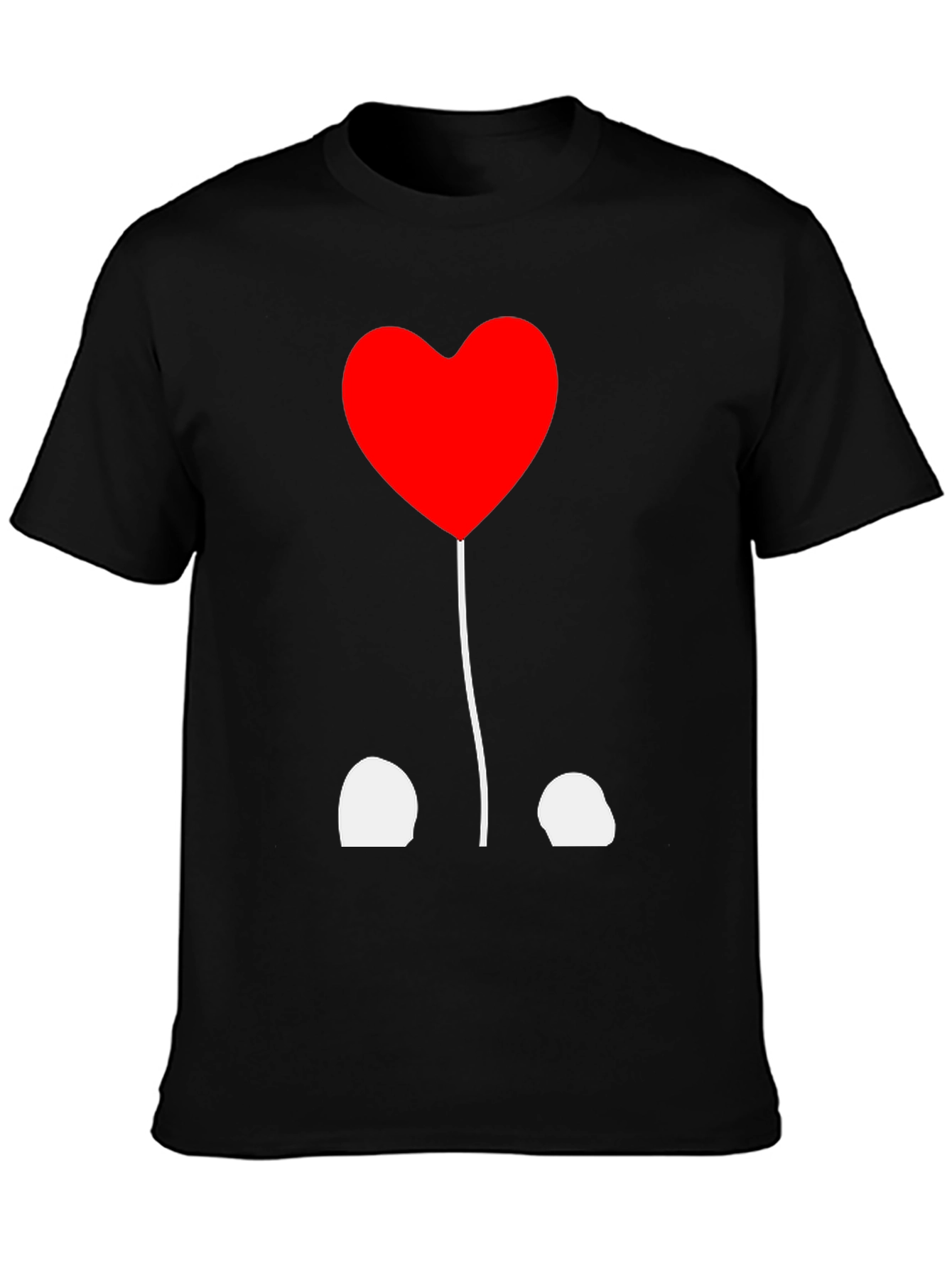 Heart Balloon Graphic Tee - Black