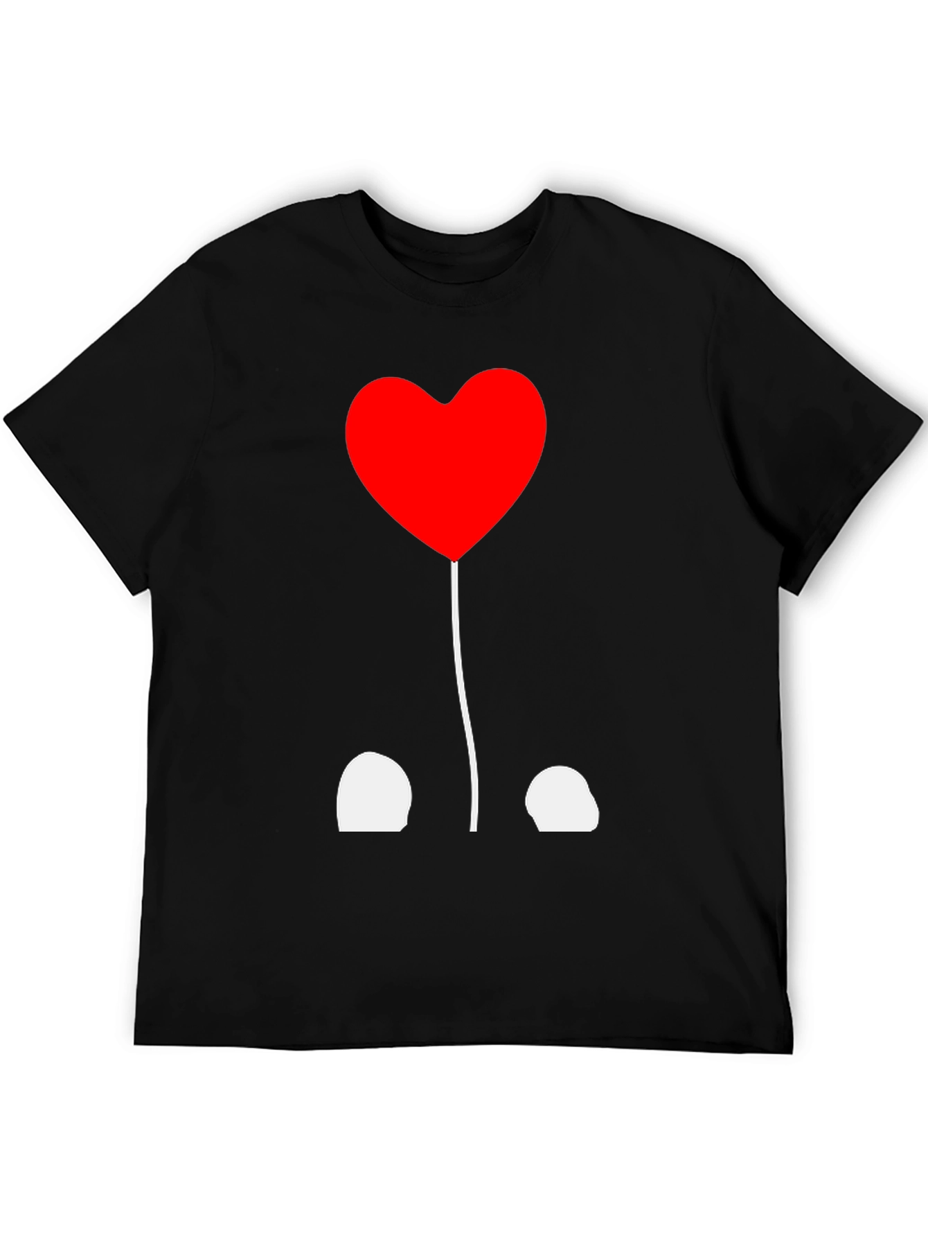 Heart Balloon Graphic Tee - Black