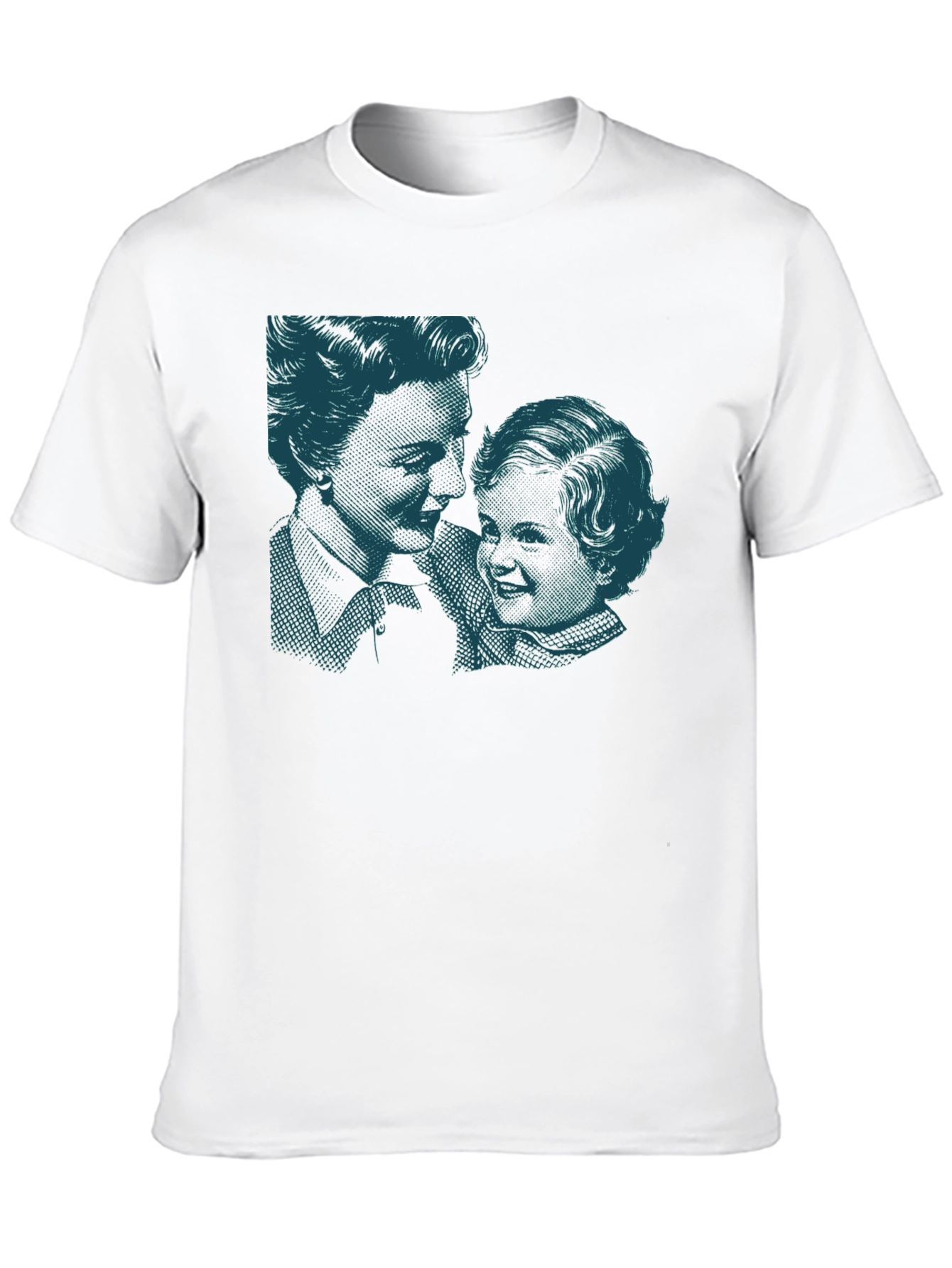 Retro Print Black Cotton T-Shirt